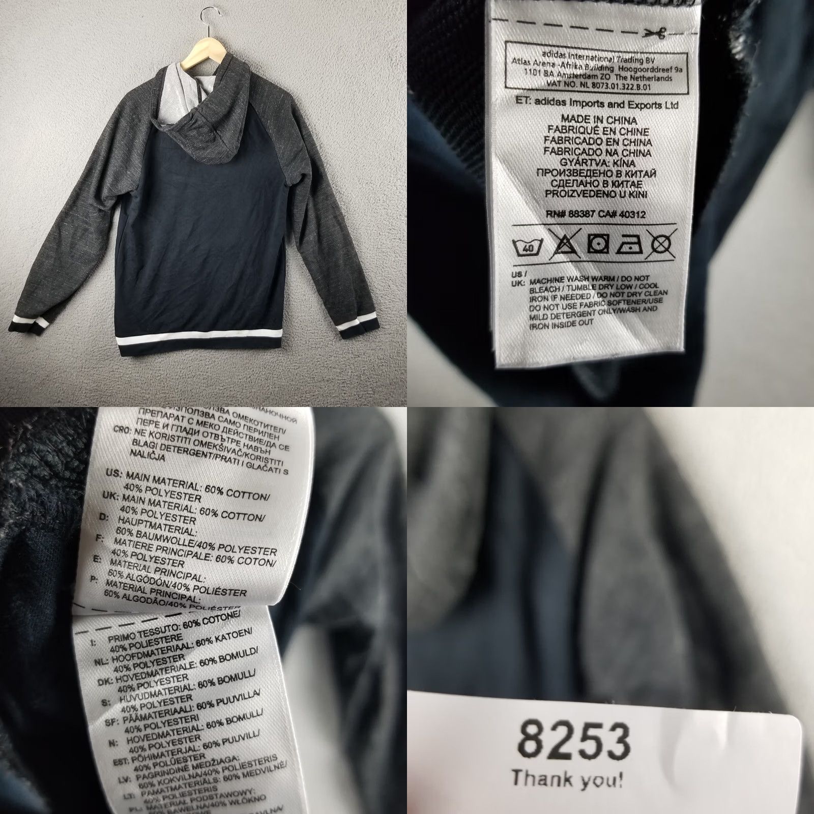 Adidas Adidas Hoodie Sweatshirt Women Small Gray Sport Essentials Climalite Pullover Hooded Activewear Soccer Running Gym & Training Womens Size S / US 4 / IT 40 - 8 Thumbnail