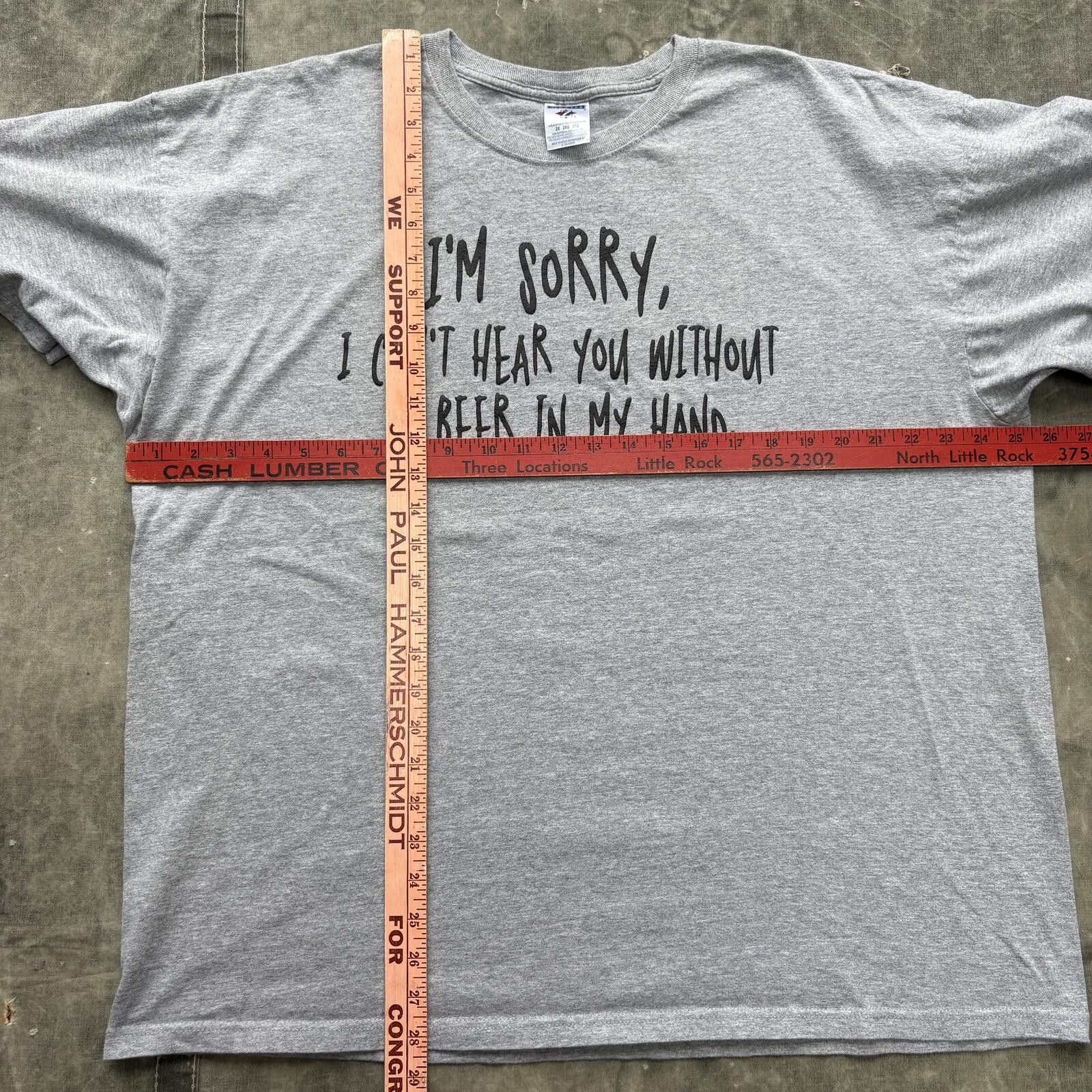 Jerzees Vintage Y2K I Can’t Hear You Without A Beer In My Hand Shirt Size US XXL / EU 58 / 5 - 4 Thumbnail