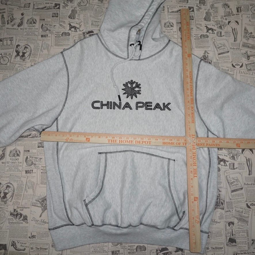 Vintage XL-Vintage Y2K Chinapeak snow embroider reverse weave hoodie Size US XL / EU 56 / 4 - 4 Thumbnail