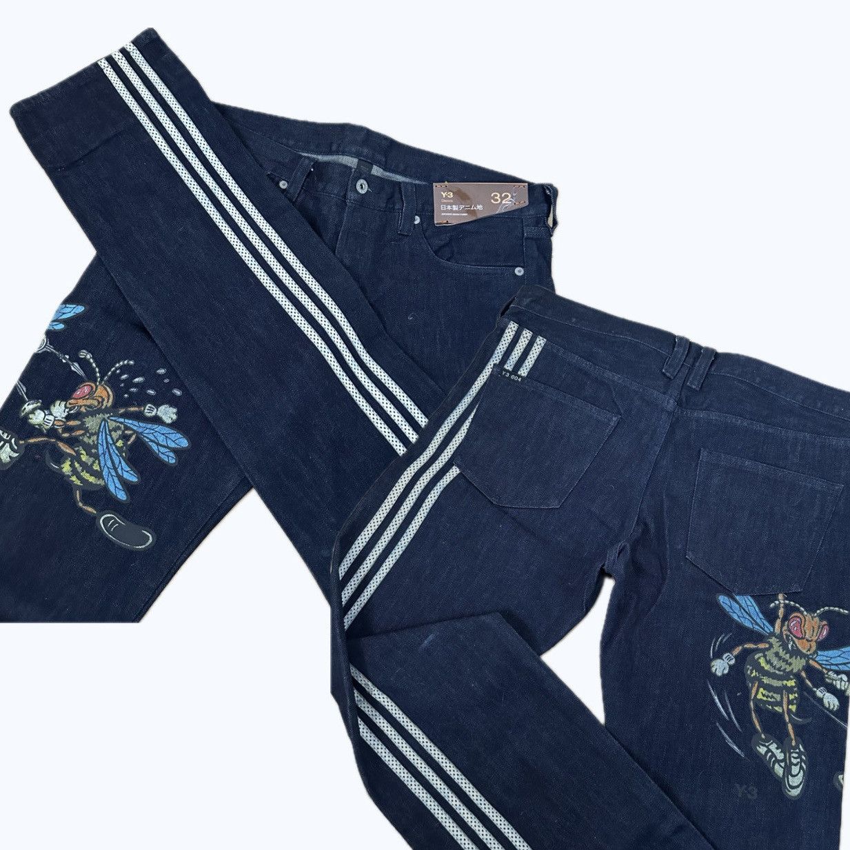 SAMPLE of 1) Yohji Yamamoto Y3 ADIDAS Vintage Denim pants