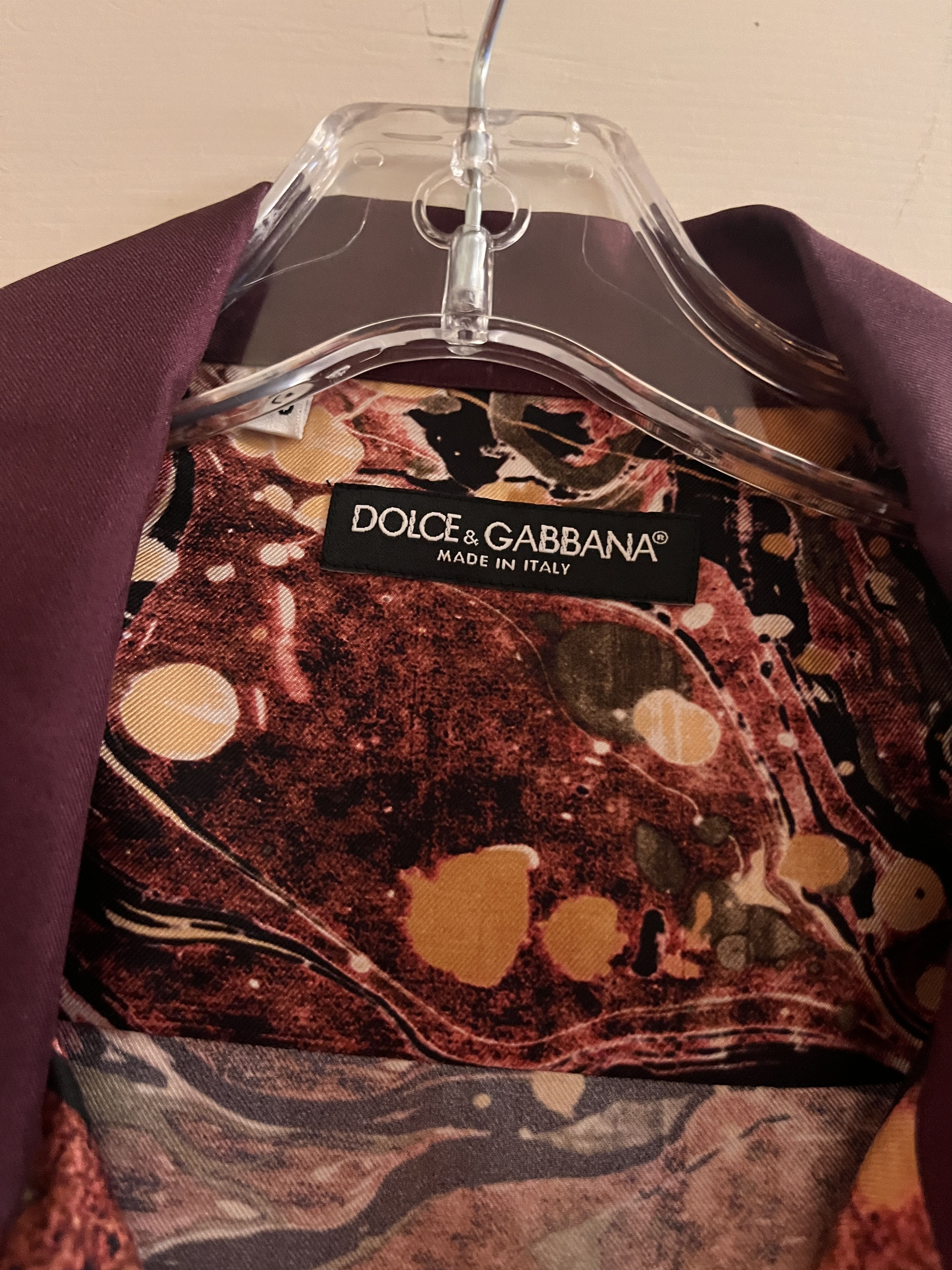 Dolce & Gabbana Dolce & Gabbana Graphic Print Silk Button Up Down Shirt Size US XL / EU 56 / 4 - 7 Thumbnail