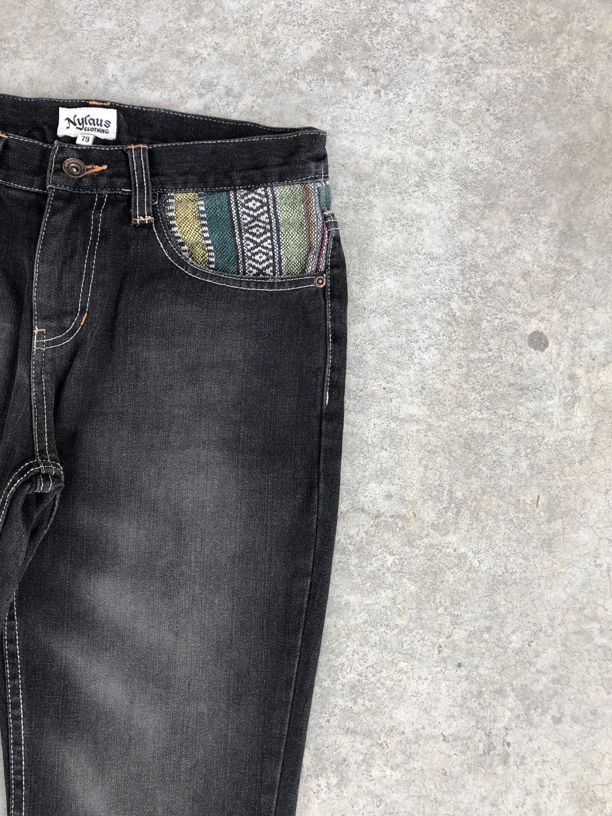 If Six Was Nine Japanese Nylaus Flared Jeans Distressed Navajo Size US 30 / EU 46 - 5 Thumbnail