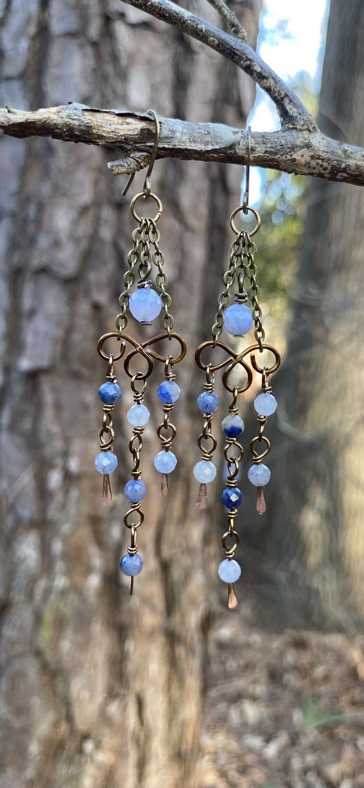 Handmade Blue Quartz Earrings Size ONE SIZE - 2 Thumbnail
