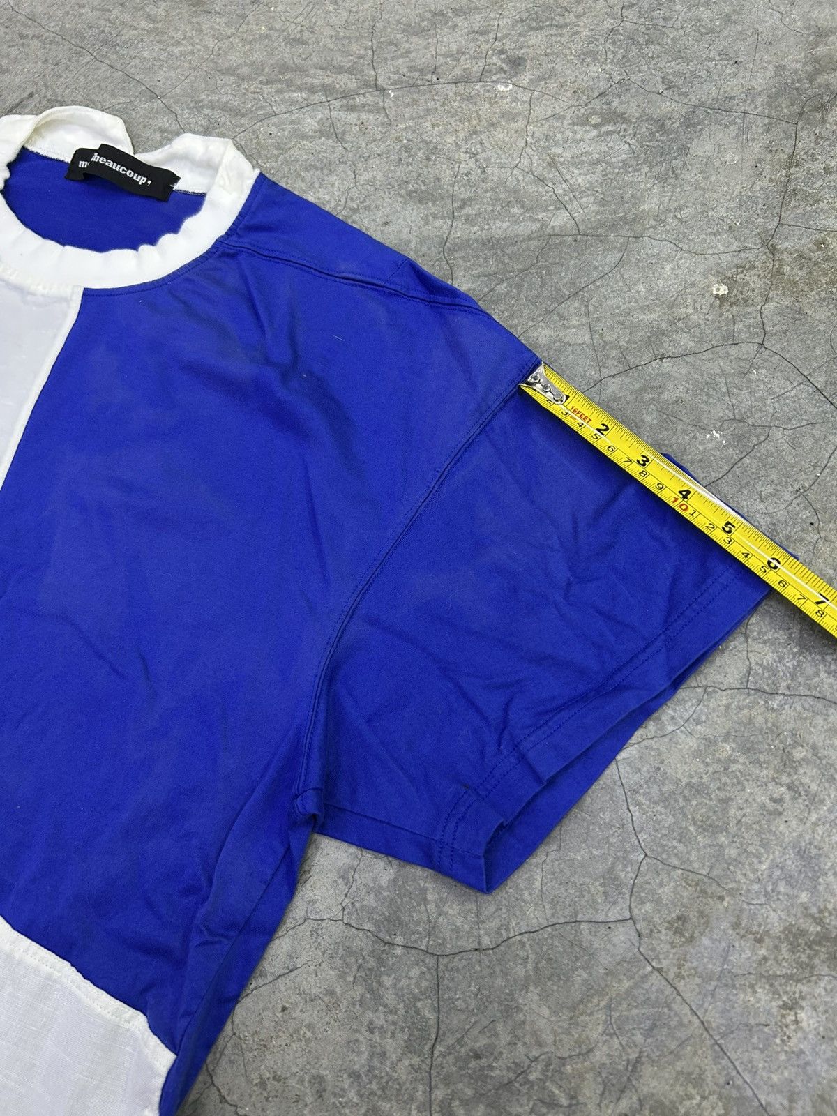 mercibeaucoup Mercibeaucoup Blue & White Geometric Panel Tee Size US L / EU 52-54 / 3 - 13 Thumbnail