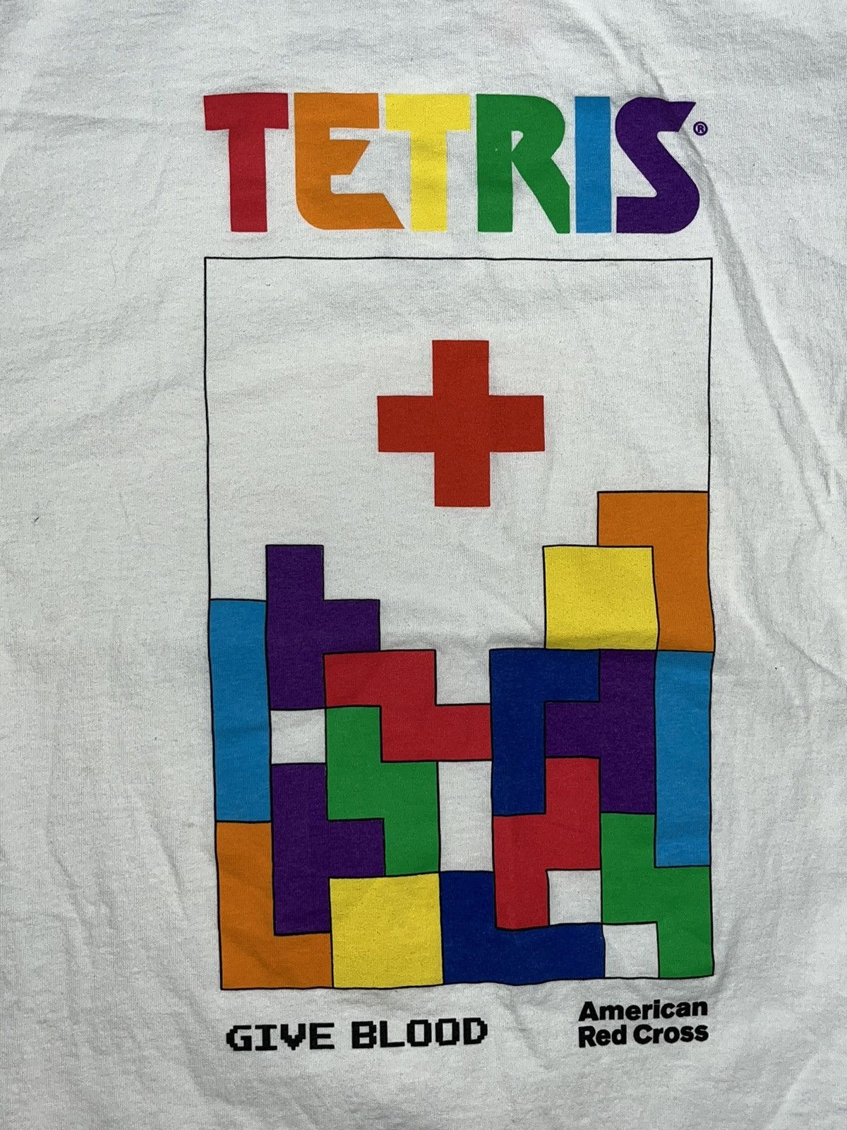 Hanes × The Game × Vintage TETRIS 40th Anniversary American Red Cross 2024 Give Blood Size US L / EU 52-54 / 3 - 3 Thumbnail