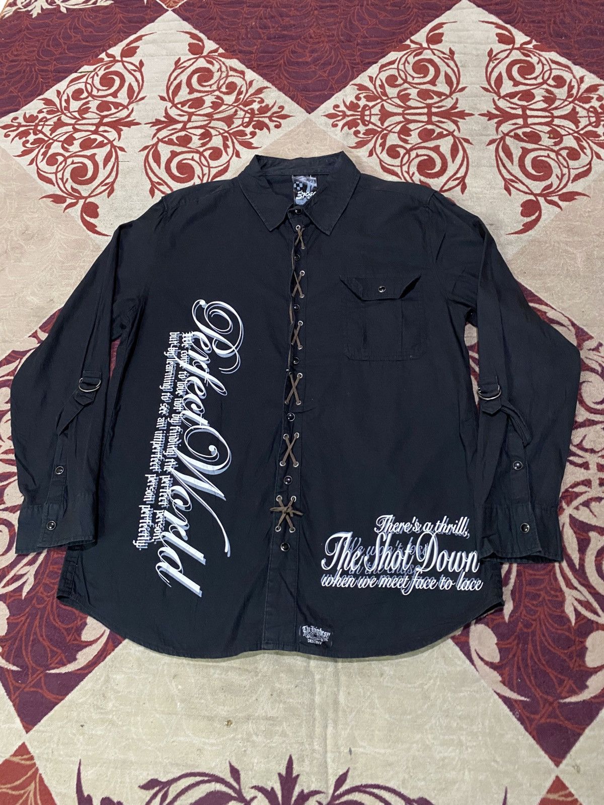 Japanese Brand 31040 = Skkone Poem Japanese Ifsixwasnine Style Shirt Size US L / EU 52-54 / 3 - 2 Thumbnail