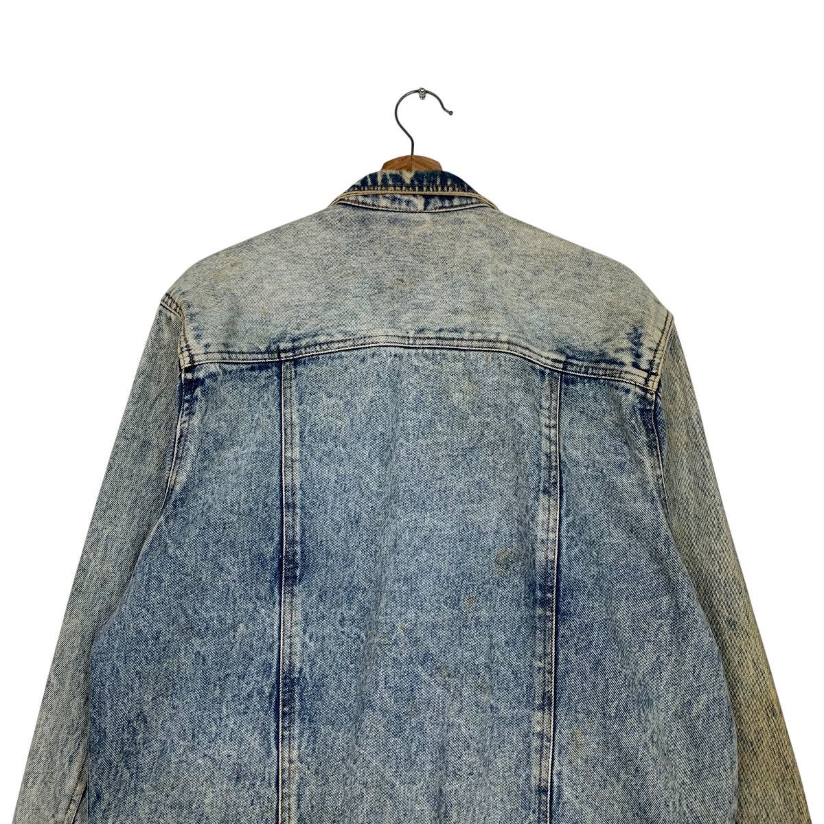 Vintage 90's MECHLIN Stone Wash Trucker Denim Jacket #2498-C112 Size US M / EU 48-50 / 2 - 8 Thumbnail
