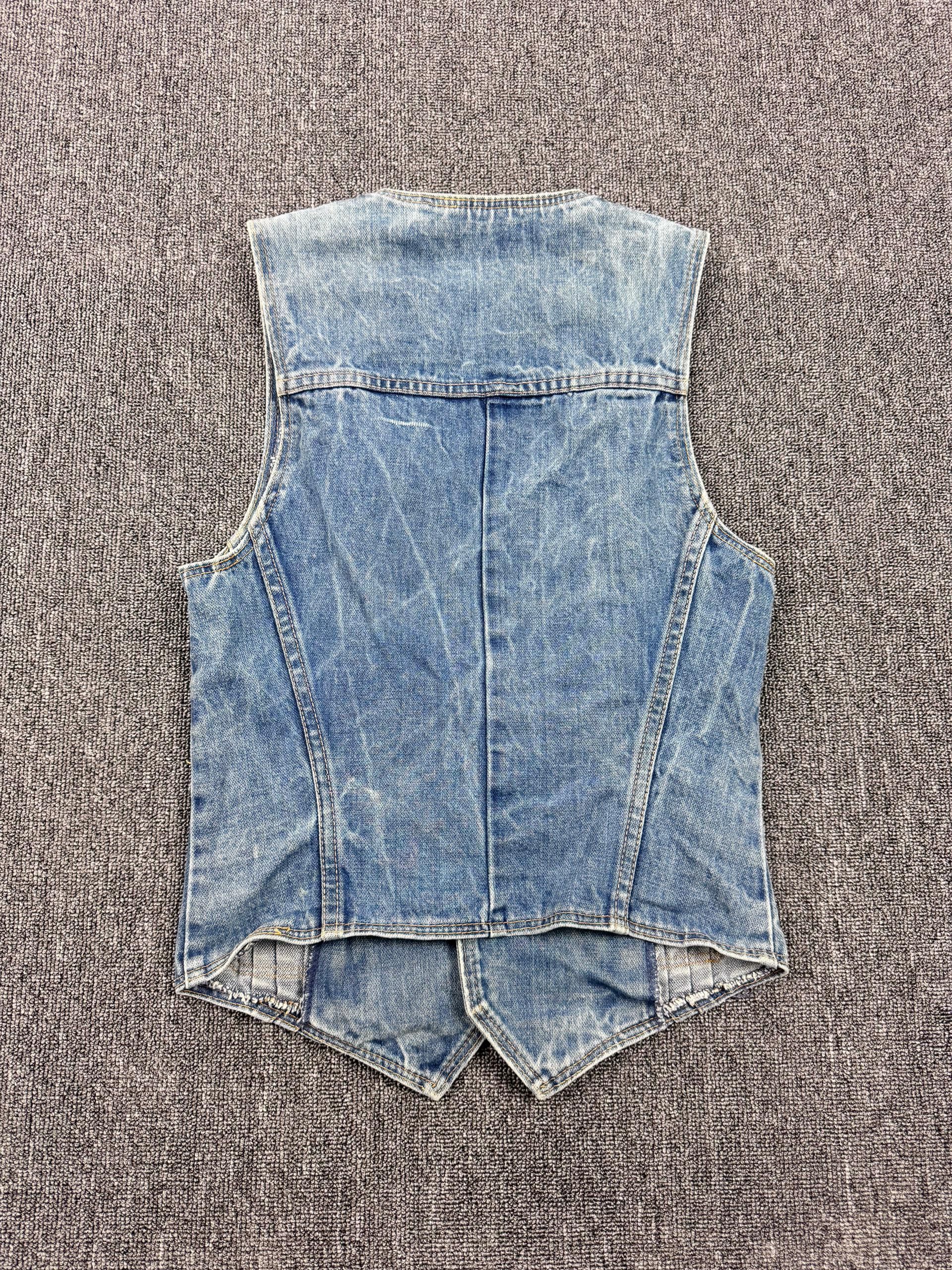 Vintage × Wrangler Vintage 80s Wrangler Denim Vest Jacket Size US XXS / EU 40 - 7 Thumbnail