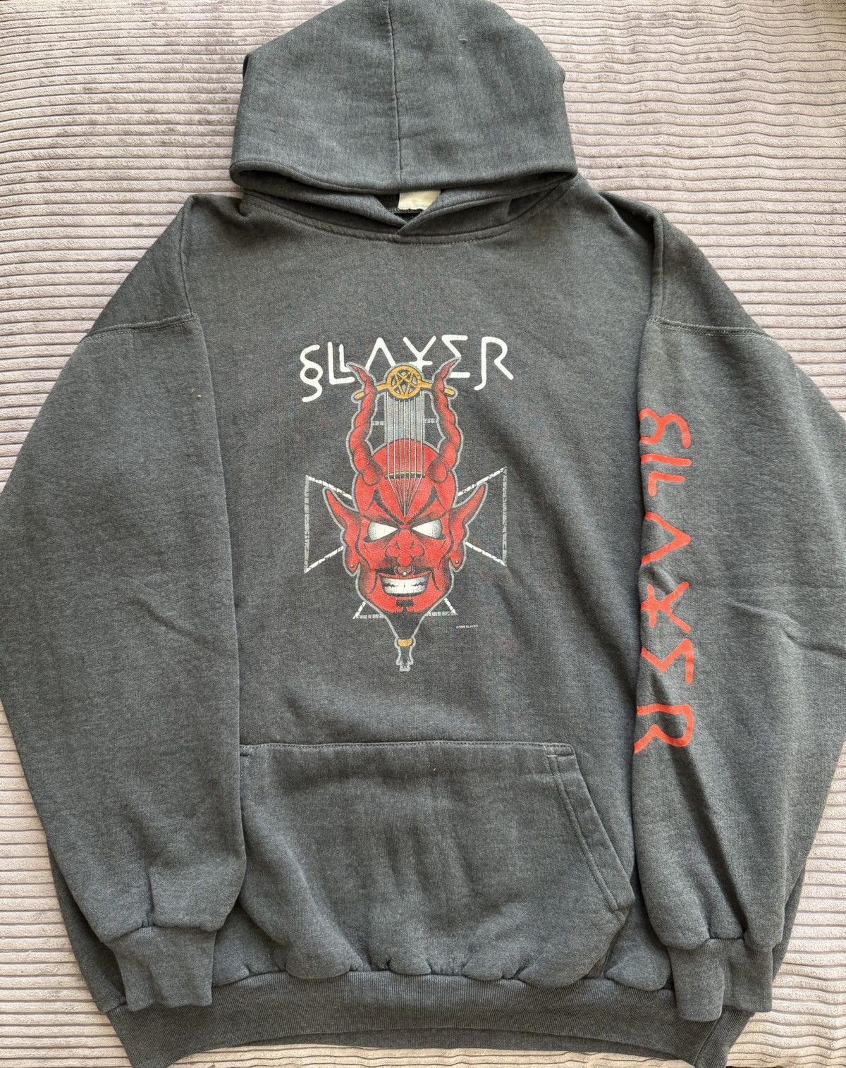 Band Tees Rare Vintage 90s Slayer Diabolus Musica Metal Band Hoodie Xl Size US XL / EU 56 / 4 - 1 Thumbnail