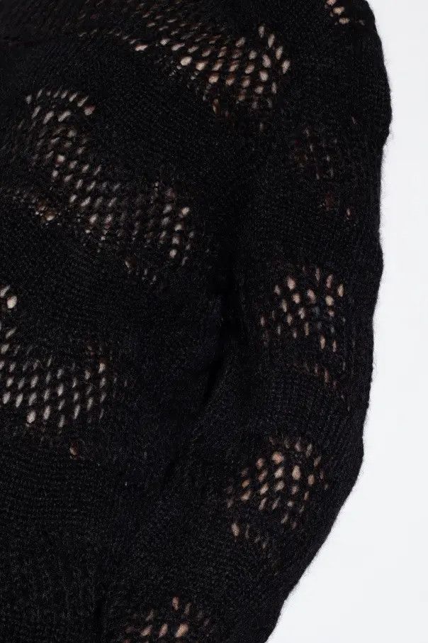 Saint Laurent Paris o1s1wg111124 Ladder-Knit Sweater in Mohair in Black Size US XXL / EU 58 / 5 - 5 Thumbnail
