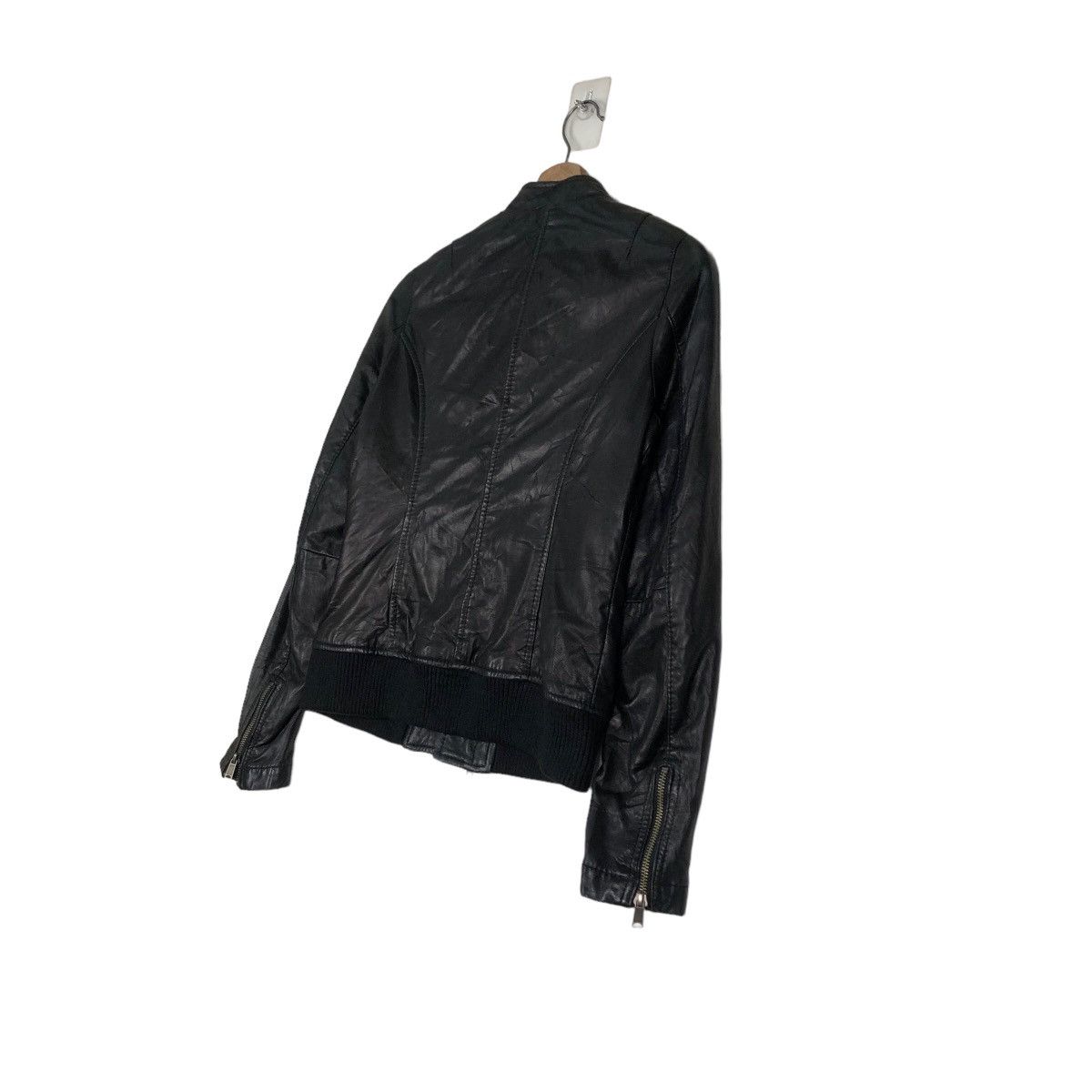 Issey Miyake 🔥Cropped Leather Biker Jacket Ships Japan Size US S / EU 44-46 / 1 - 10 Thumbnail