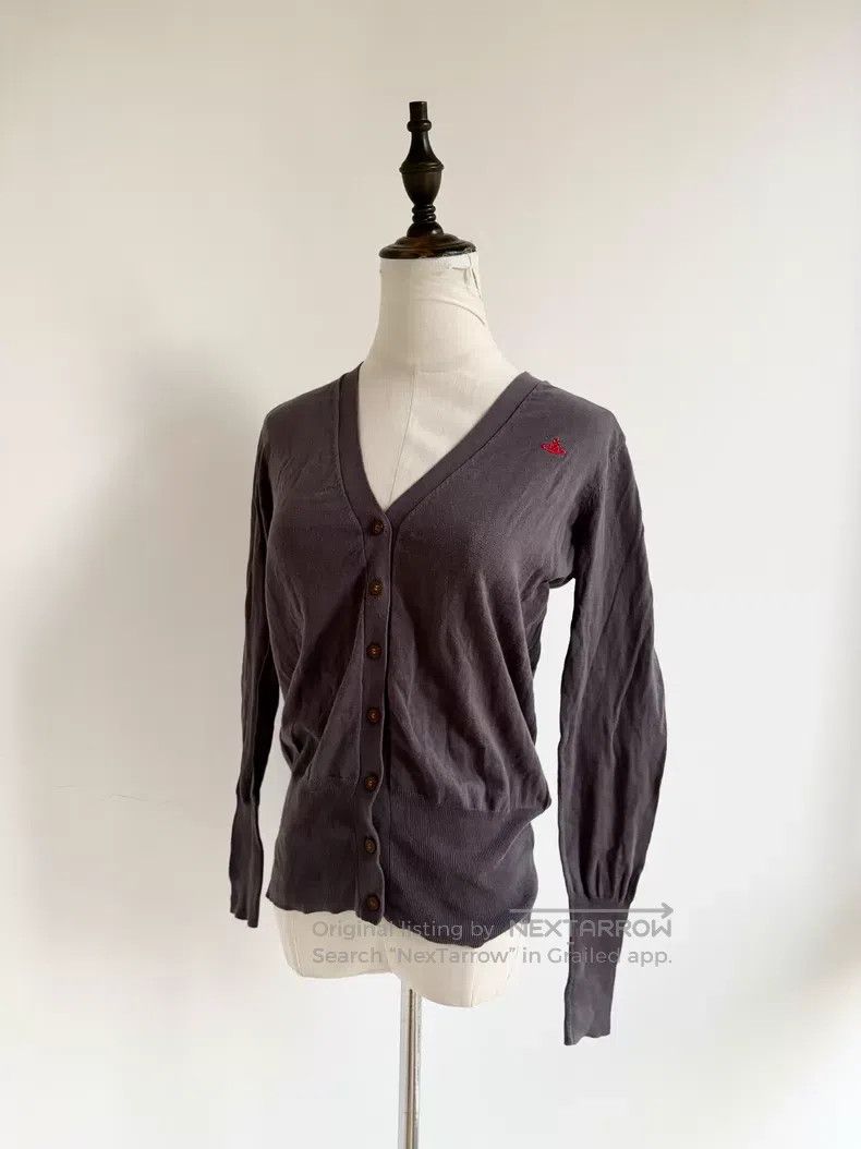 Vivienne Westwood Vivienne Westwood Grayish purple V-neck knitted cardigan Size S / US 4 / IT 40 - 3 Thumbnail