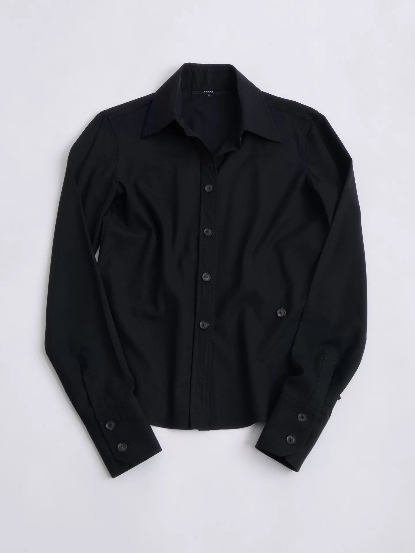 Gucci GUCCI by Tom Ford 1999 AW Black Tailored Shirt 40 Size S / US 4 / IT 40 - 7 Thumbnail