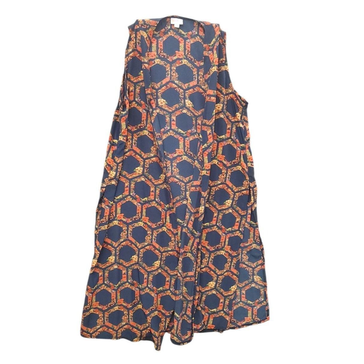 Other Lularoe Joy Split Seam Duster Vest Medium Hexagon Floral Pri Size M / US 6-8 / IT 42-44 - 11 Thumbnail
