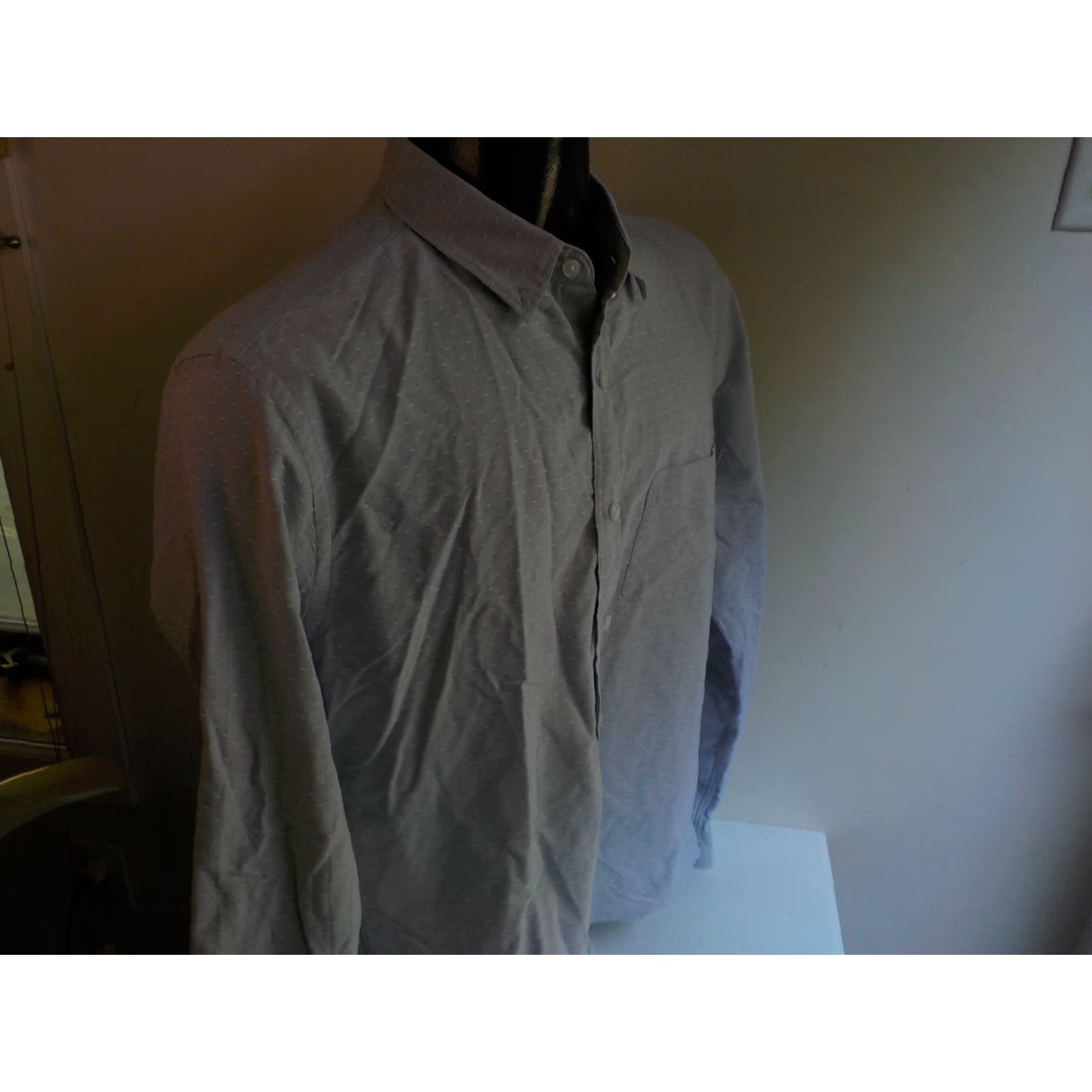 J.Crew VINTAGE J. CREW Gray w/White Flecks Button Down Oxford Shirt SLIM FIT Large Mens Shirt Sz L Size US L / EU 52-54 / 3 - 3 Thumbnail