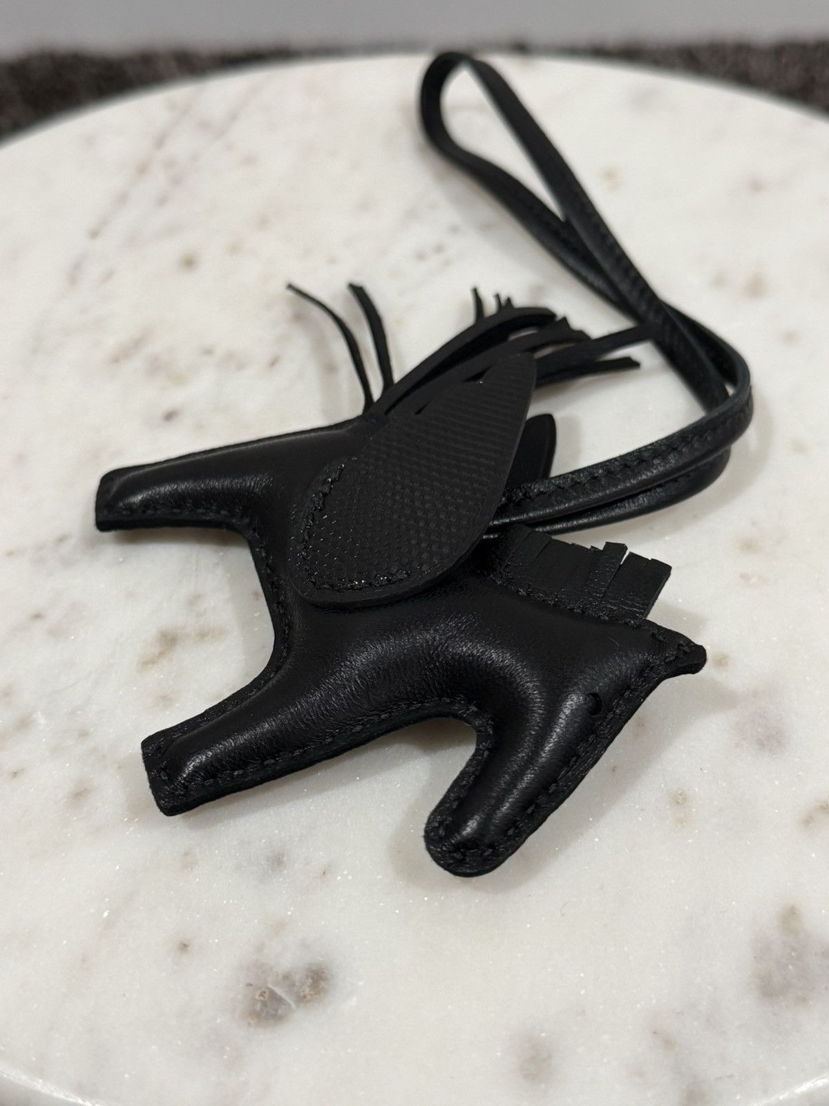 Hermes Hermes Black Leather MM Lizard Rodeo Pegasus Horse Bag Charm Size ONE SIZE - 10 Thumbnail