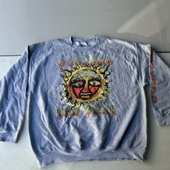 Band Tees × Sublime SUBLIME LONG BEACH HEATHER GRAY CREWNECK SZ S/M Size M / US 6-8 / IT 42-44 - 1 Thumbnail