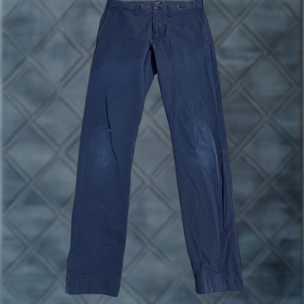 J.Crew J. Crew Mercantile Slim Fit Mens Pants Flat Front Navy Blue Khaki 34x29 Chino Cord Cotton Spandex Blue 34 29 Mens Size US 34 / EU 50 - 1 Thumbnail