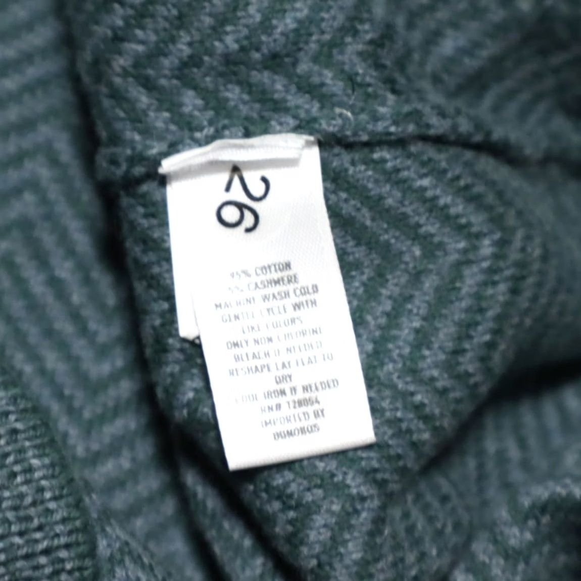 Bonobos Bonobos 1/4 Zip Knit Herringbone Solid Mock Long Sleeve Sweater Green Men's M Size US M / EU 48-50 / 2 - 7 Thumbnail