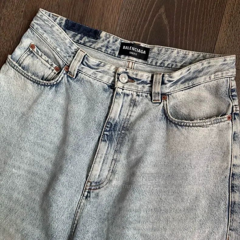 Balenciaga Balenciaga size S Mud Dyed Washed Destroyed Baggy Denim Lo Size US 27 - 3 Thumbnail