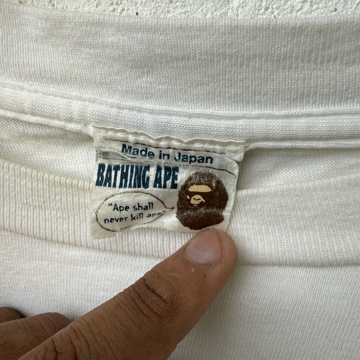 Bape Vintage Bape A Bathing Ape Oneita Tag Tee Shirt Size US L / EU 52-54 / 3 - 6 Thumbnail