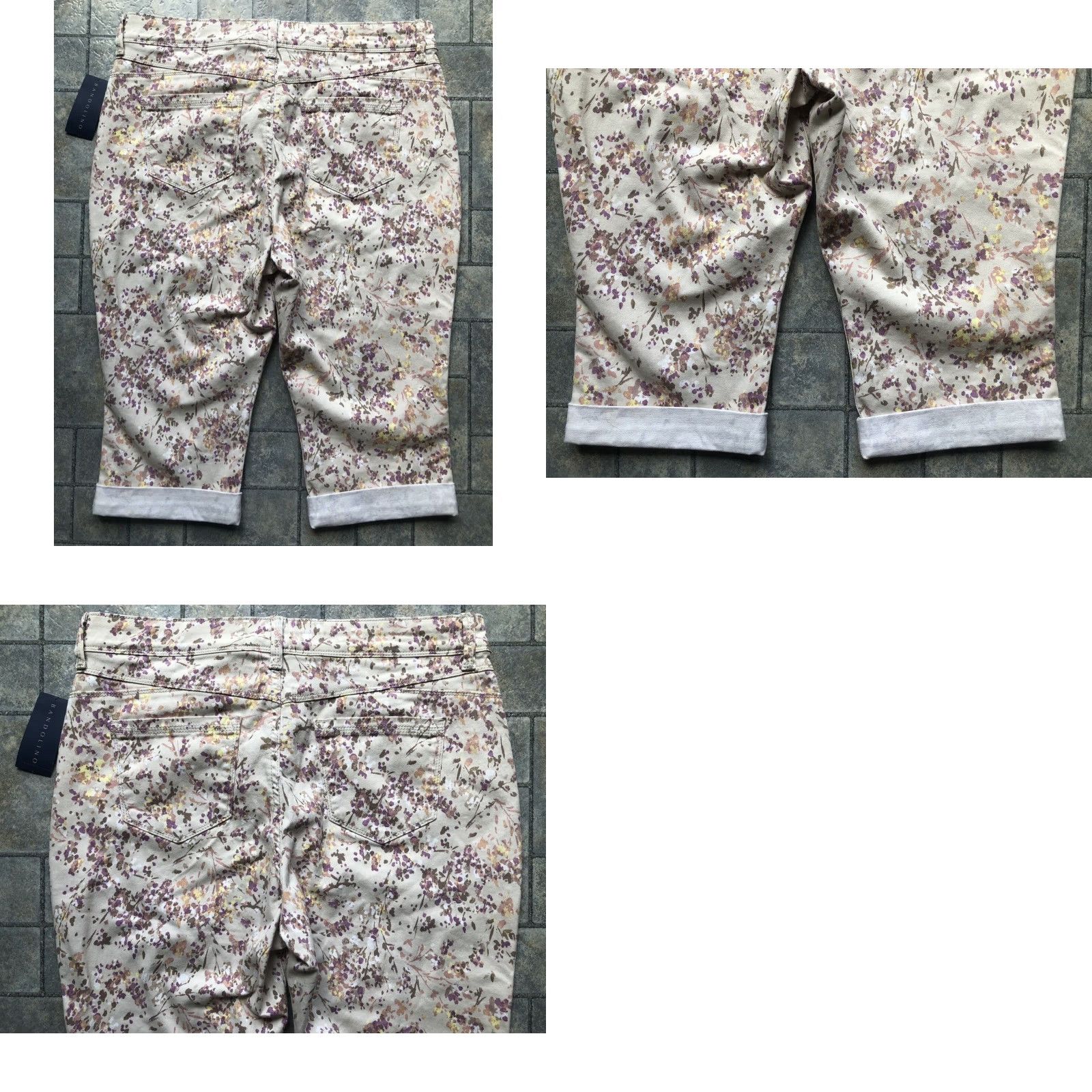 Vintage Bandolino Lisbeth Skimmer Pants Women 12P Flawless Stretch Bouquet Cream Size 34" / US 12 / IT 48 - 9 Thumbnail
