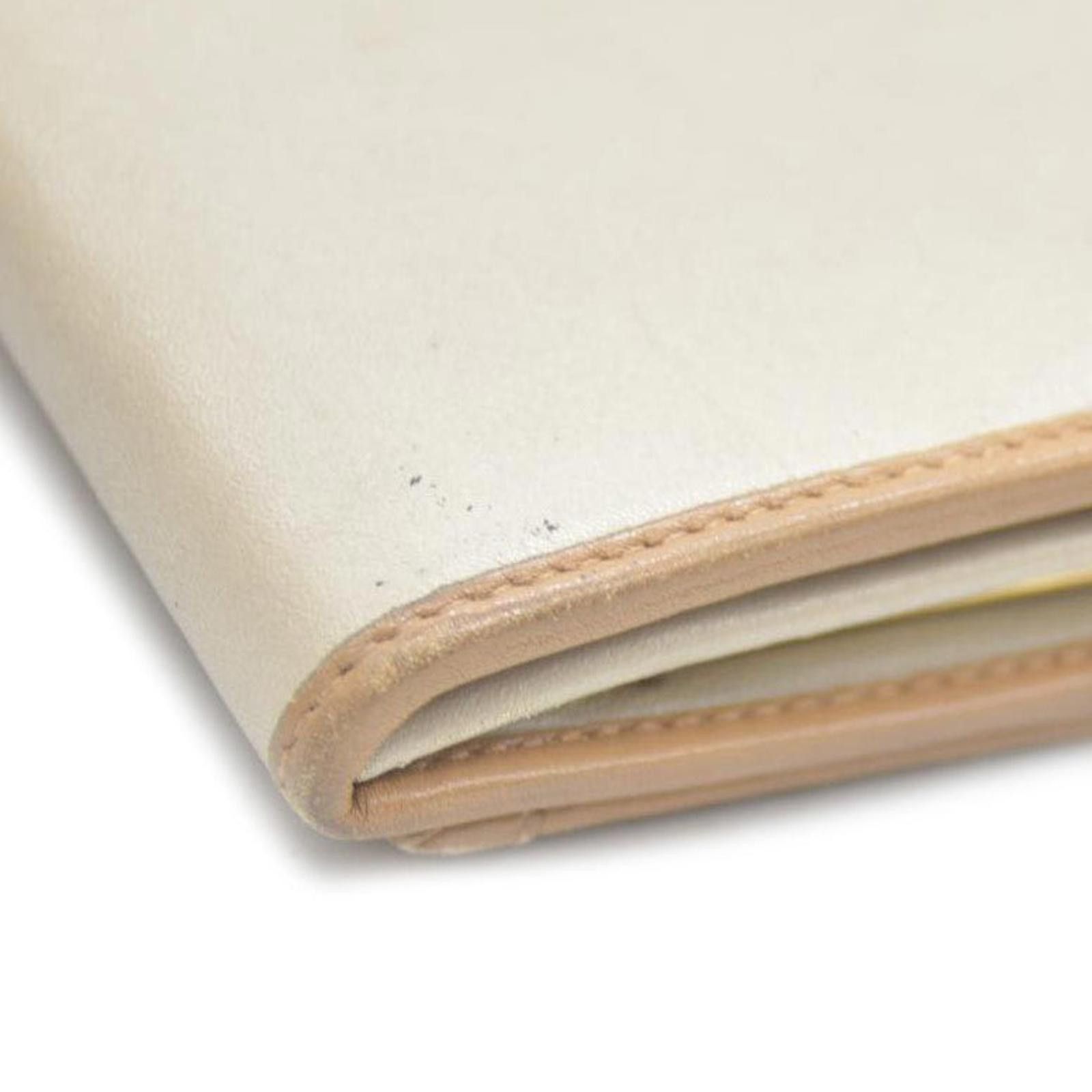 Celine CELINE Macadam Leather Long Bifold Wallet Beige Size ONE SIZE - 7 Thumbnail