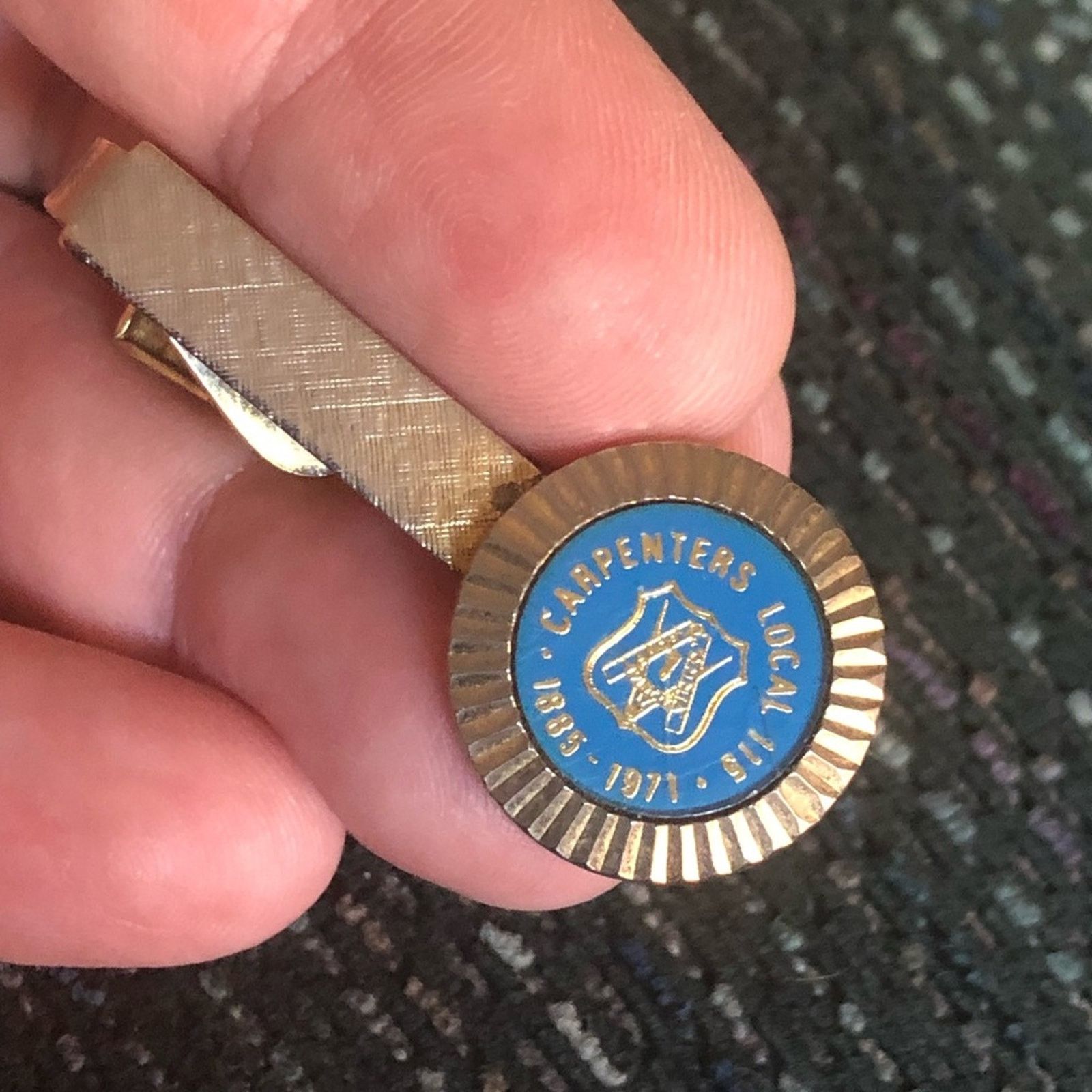 Vintage Vintage 70s carpenters local 115 gold plated tie bar clip Size ONE SIZE - 5 Thumbnail