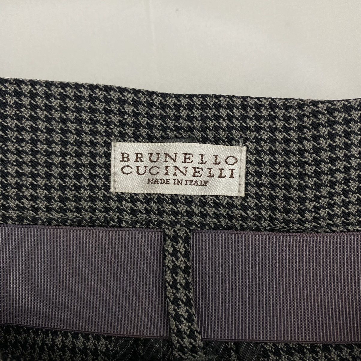 Brunello Cucinelli Brunello Cuccineli Belted Checkered Trousers Size 27" / US 4 / IT 40 - 7 Thumbnail