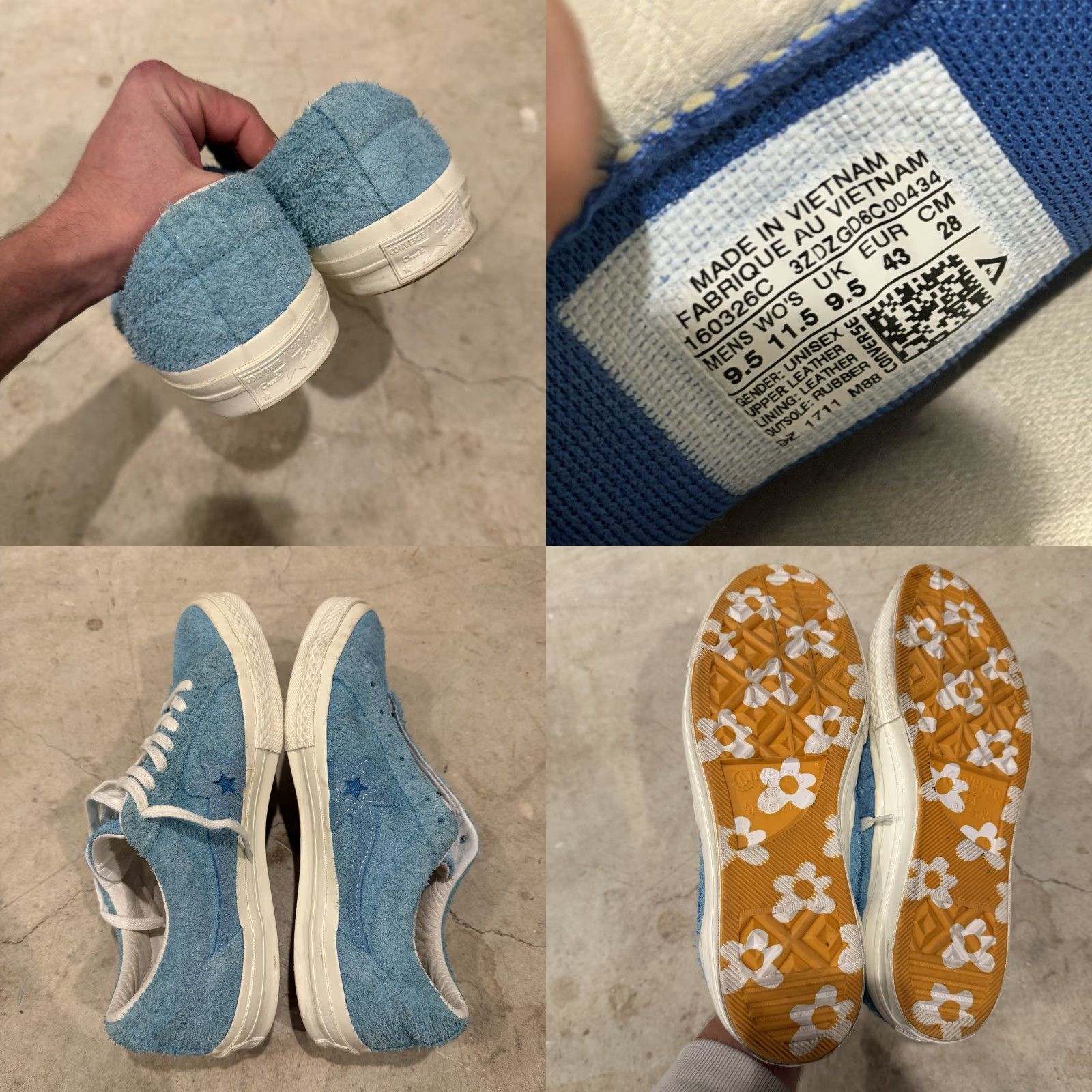 Converse Converse Golf Le Fleur x One Star Ox Bachelor Blue Suede Sneakers Mens Size 9.5 Size US 10 / EU 43 - 8 Thumbnail