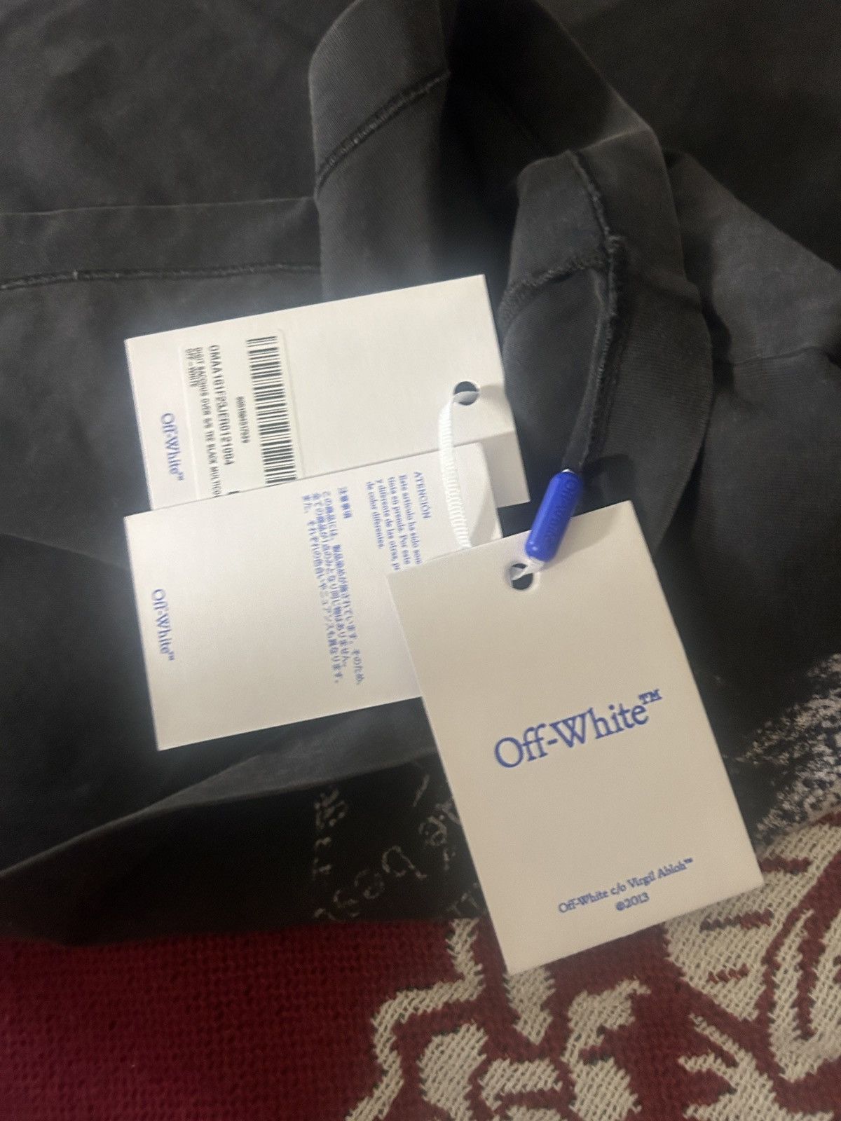 Off-White 2013 OFF-WHITE Digit Bacchus Crew-Neck T-shirt Black vintage Size US L / EU 52-54 / 3 - 5 Thumbnail