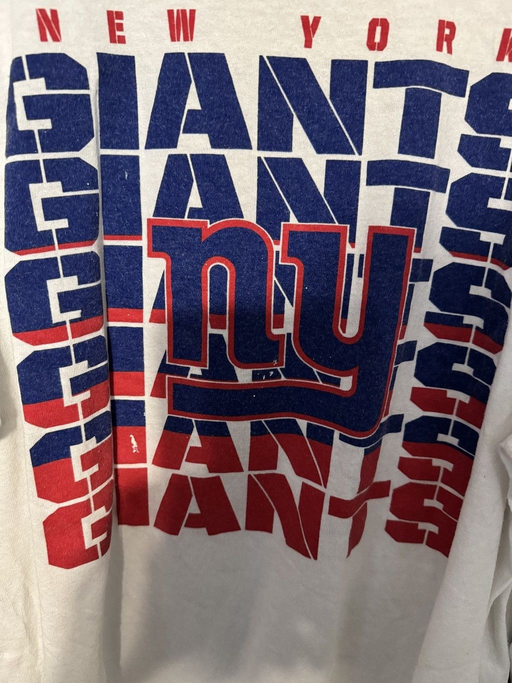 Majestic New York Giants Majestic Long Sleeve T-Shirt Men Sz XL White Size US XL / EU 56 / 4 - 5 Thumbnail