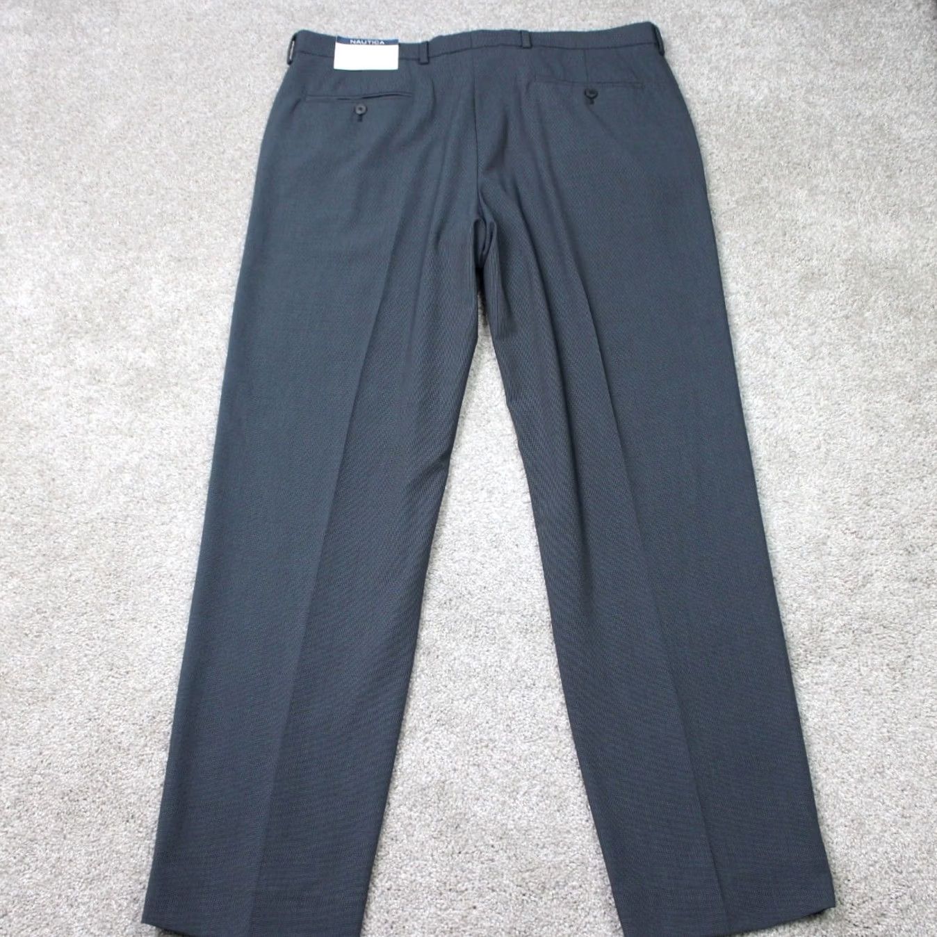 Nautica Nautica Dress Pants NWT Mens 36x32 Gray Flat Front Stretch Polyester Viscose Shirt? Size US 36 / EU 52 - 5 Thumbnail