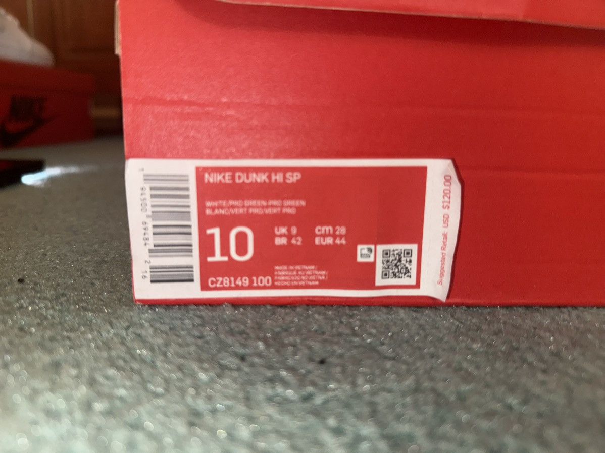 Nike Nike Dunk High Michigan State Spartan Green Size US 10 / EU 43 - 5 Thumbnail