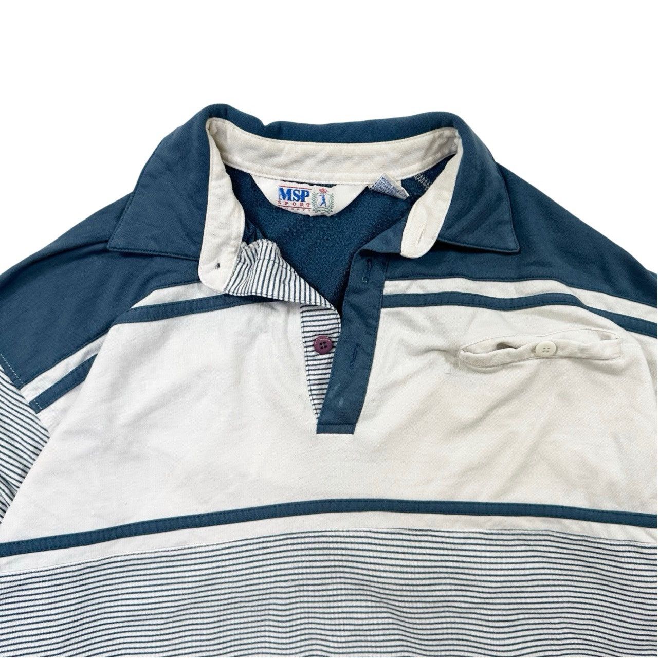 Vintage Vintage 90s Striped Quarter Button Up Bowling Shirt Size US L / EU 52-54 / 3 - 2 Thumbnail