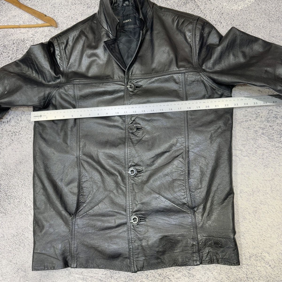 Vintage Vintage Saki Black Leather Jacket M size (48) Size US M / EU 48-50 / 2 - 14 Thumbnail