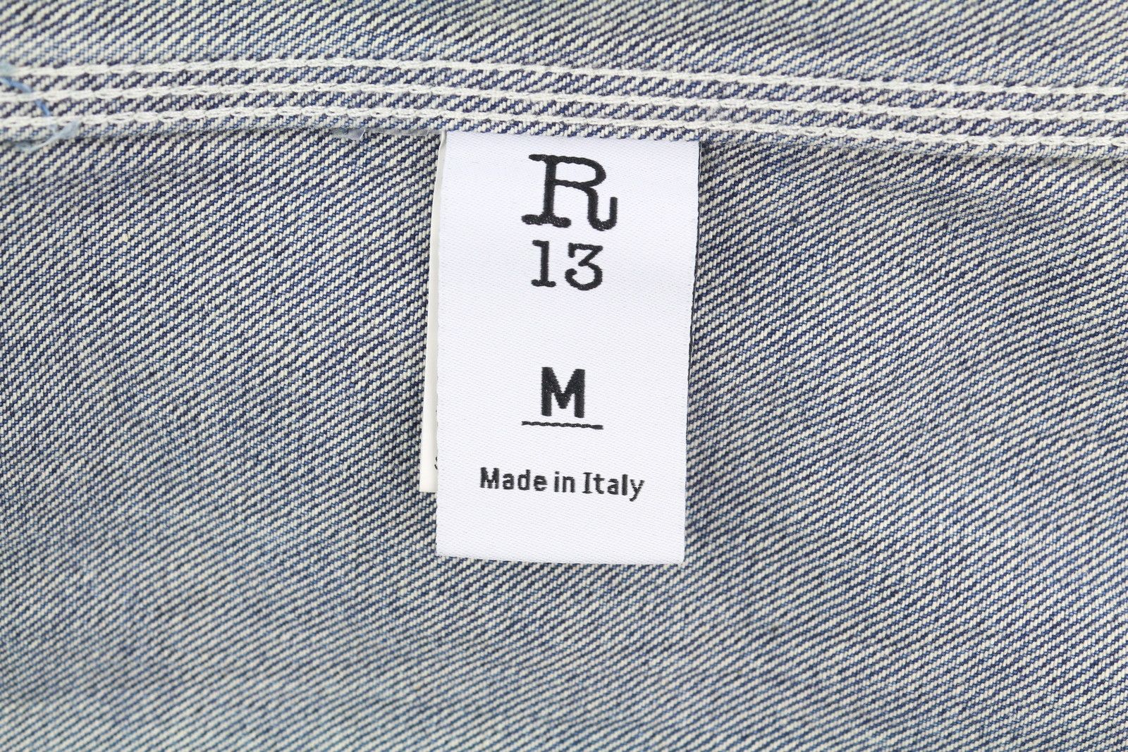 R13 USN LONG SLEEVE SHIRT M Kelly Button-Up Faded Washed 86170 Size M / US 6-8 / IT 42-44 - 6 Thumbnail