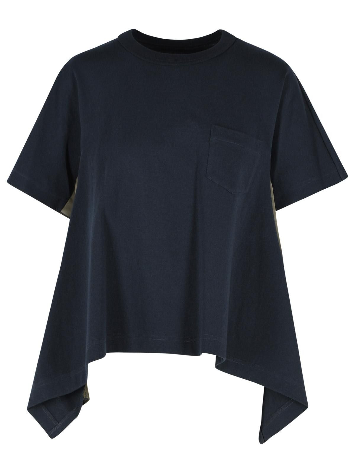 Sacai SACAI Navy Cotton T-Shirt Size M / US 6-8 / IT 42-44 - 1 Thumbnail