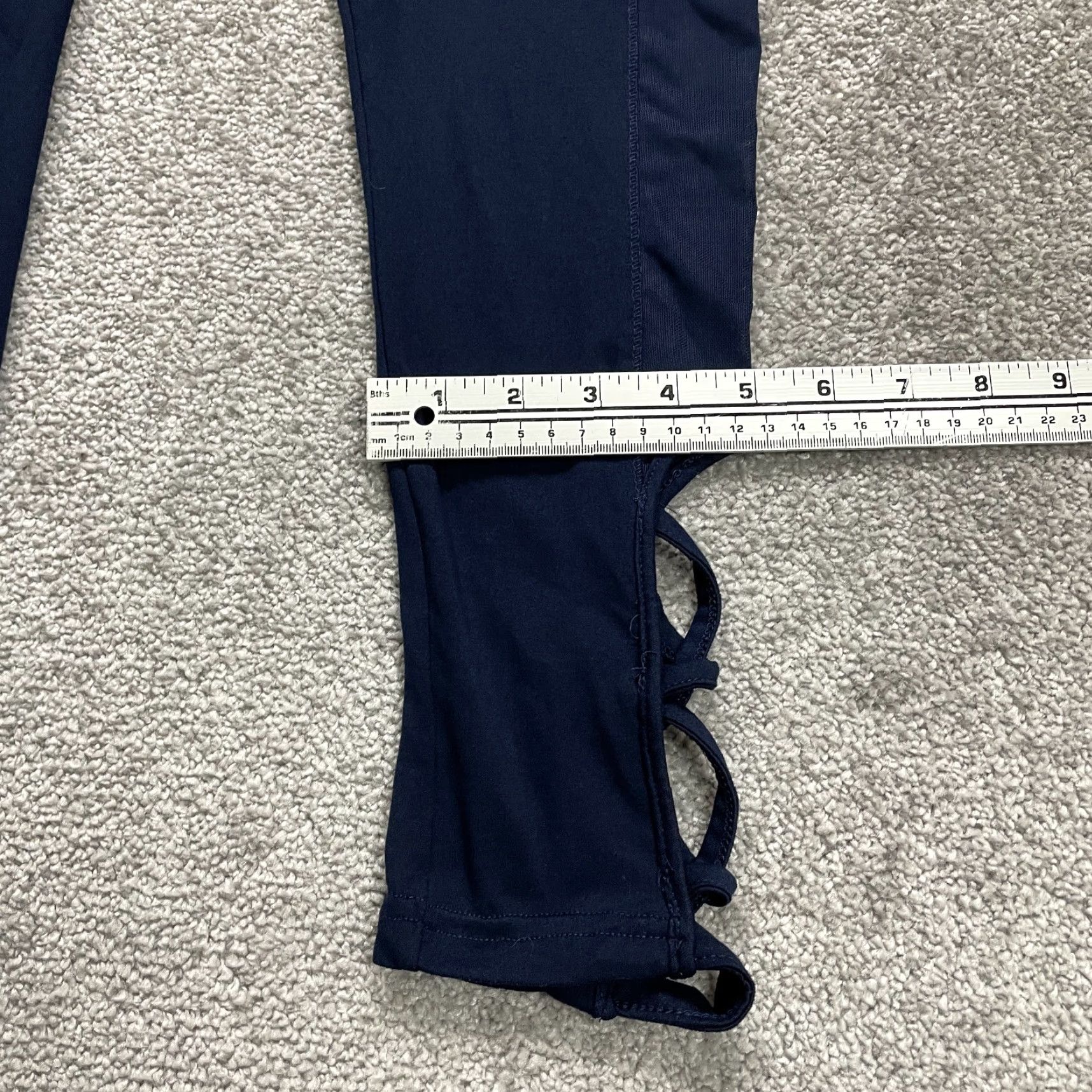 Vintage Shiela Rose Compression Leggings Womens Medium Navy Blue Active Gym Yoga 26x26.5 Size 32" / US 10 / IT 46 - 7 Thumbnail