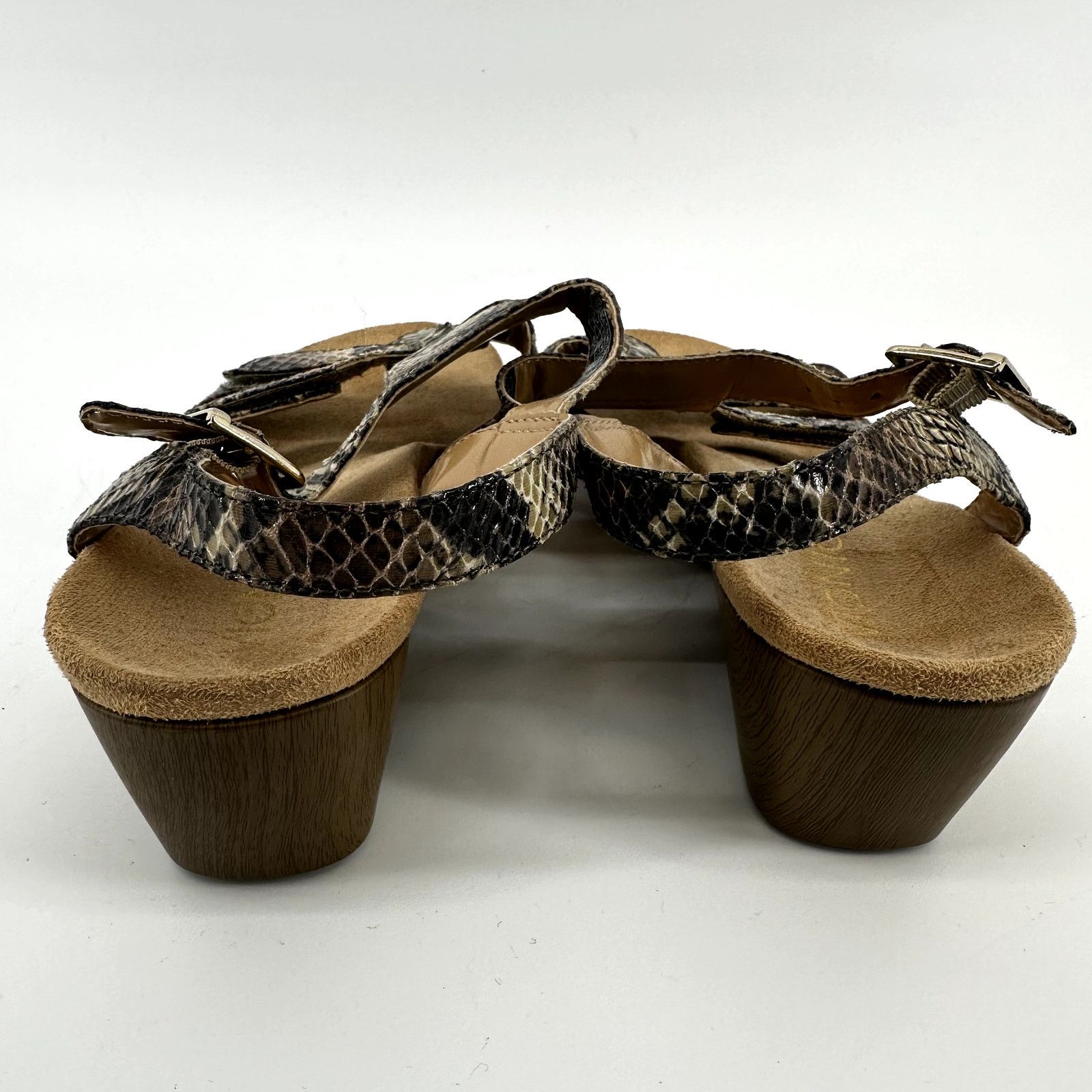 Vionic Vionic Glenda Orthaheel Sandals Snakeskin Wedge Leather 8 Size US 8 / IT 38 - 5 Thumbnail