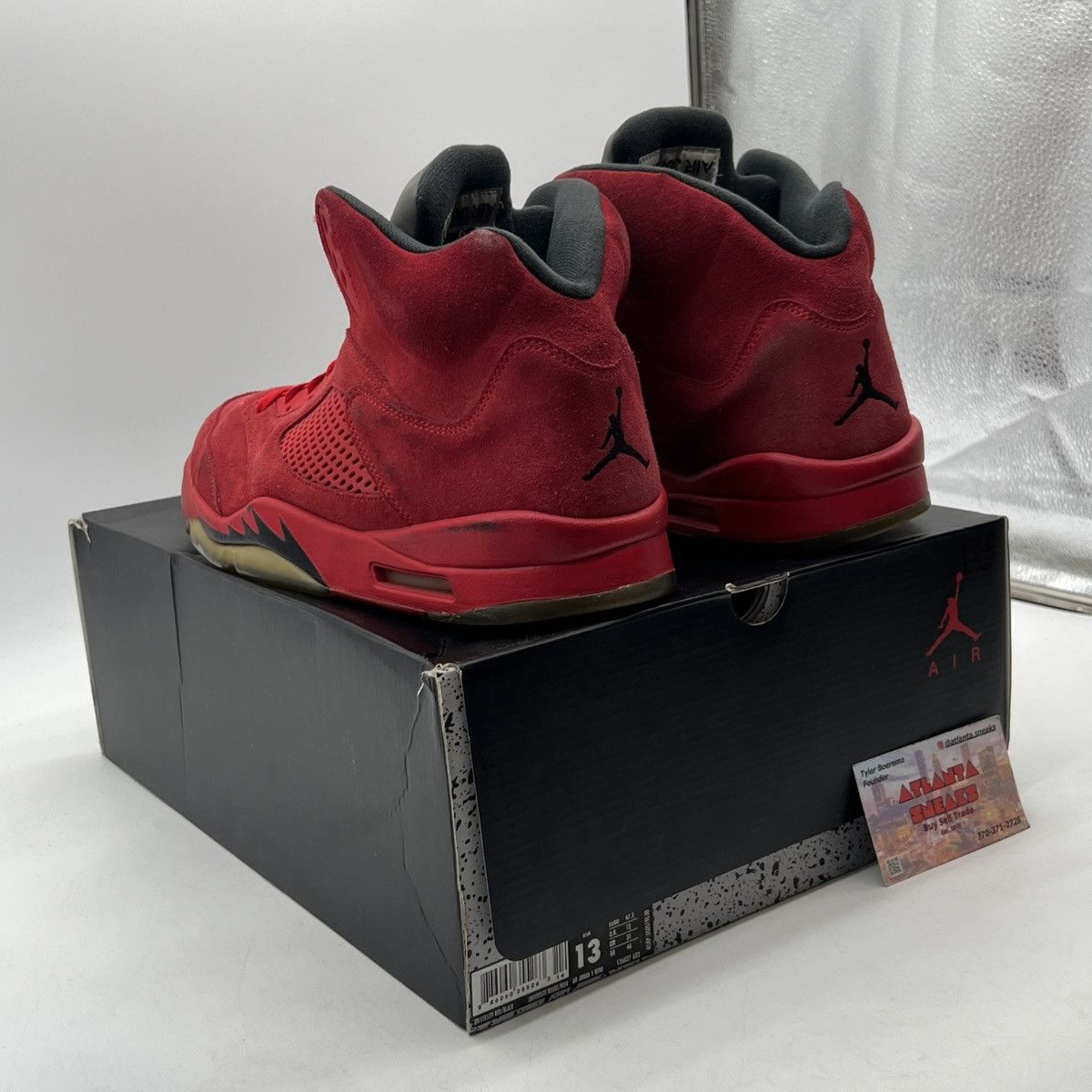 Jordan Brand Air Jordan 5 Red suede Size US 13 / EU 46 - 4 Thumbnail