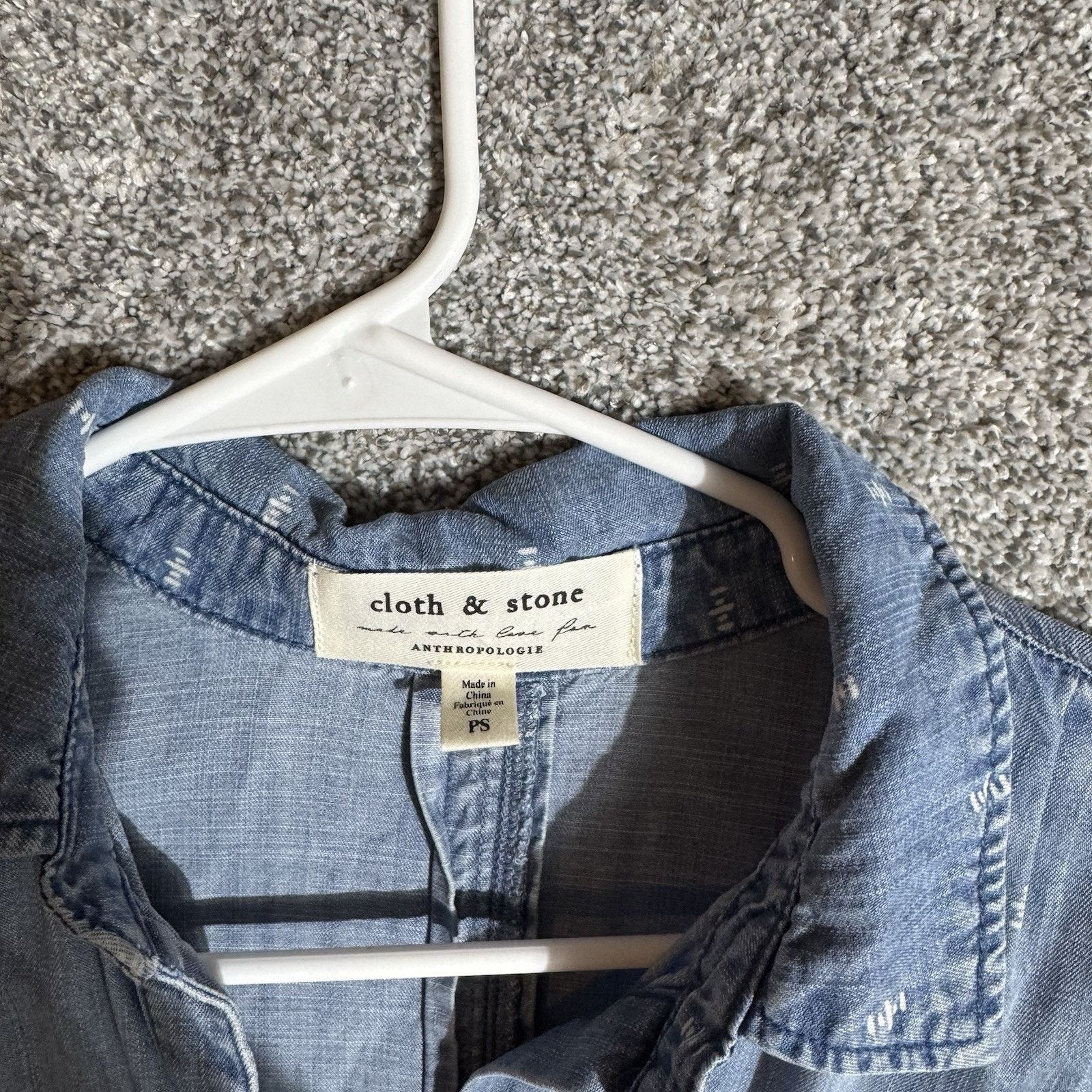 Other Cloth & Stone Chambray Shirt Womens Petite S Boho High Low Size S / US 4 / IT 40 - 4 Thumbnail