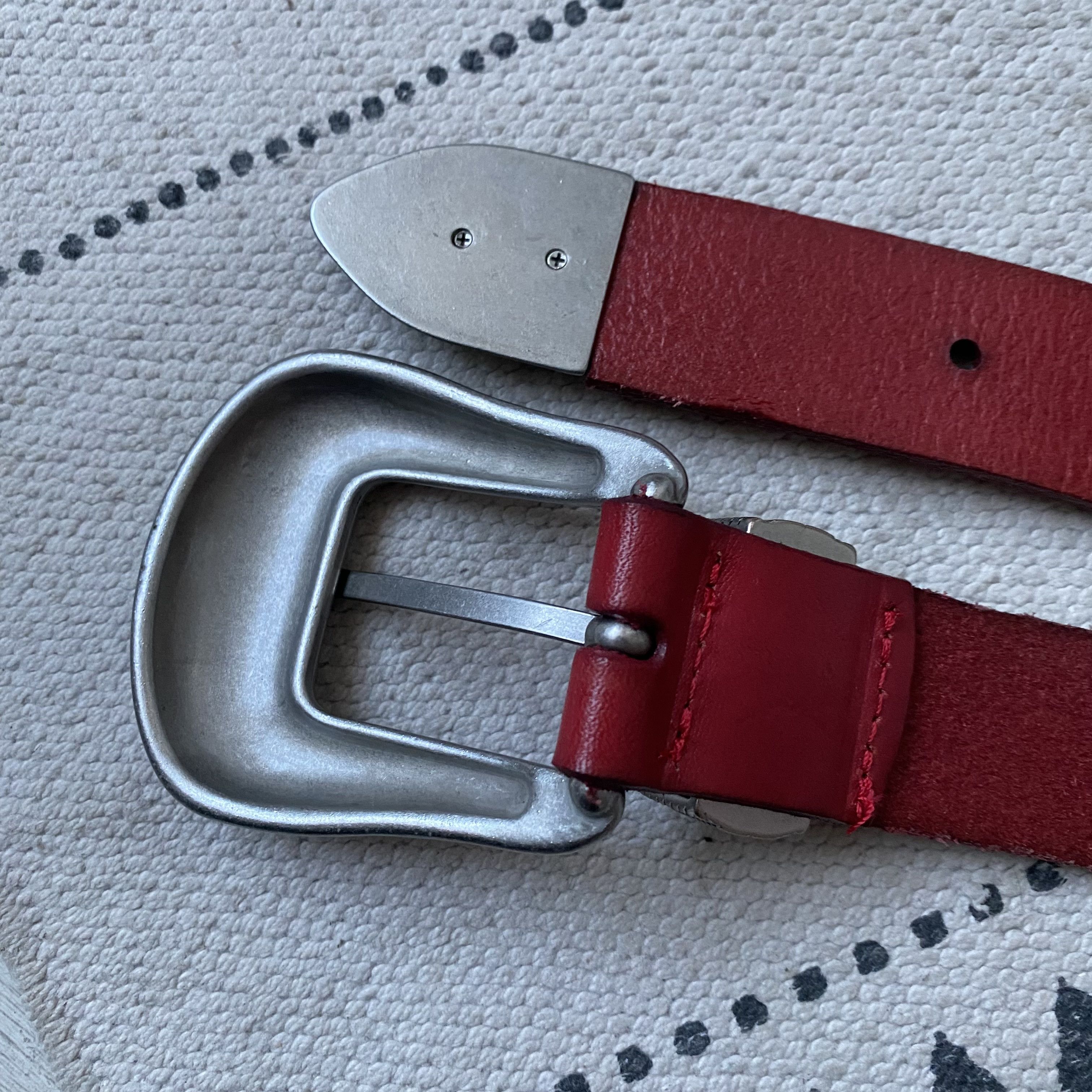 Japanese Brand 2000s Vintage Belts Y2K Western Punk leather belt Japanese Size 34 - 6 Thumbnail