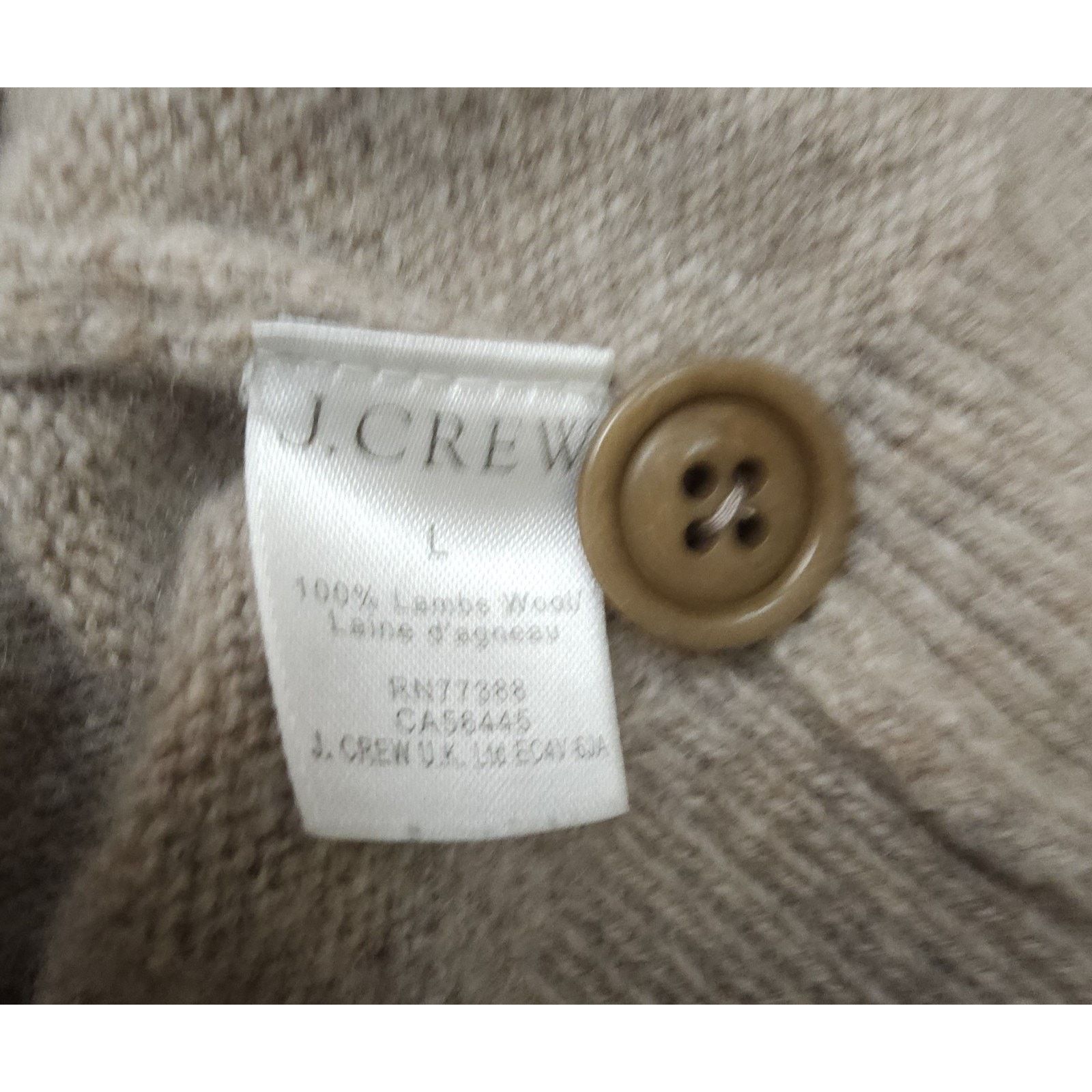 J.Crew J.Crew Men’s Gray 100% Lambs Wool Shawl Neck Sweater Large Size US L / EU 52-54 / 3 - 4 Thumbnail