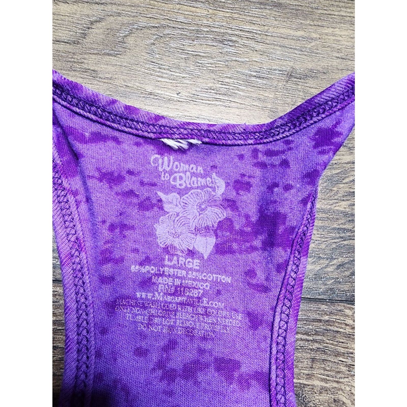 Vintage Jimmy Buffett Women's Tank Top L Purple Margaritaville I Drink About You Alot Sleeveless Classic Cotton Blend Size L / US 10 / IT 46 - 4 Thumbnail