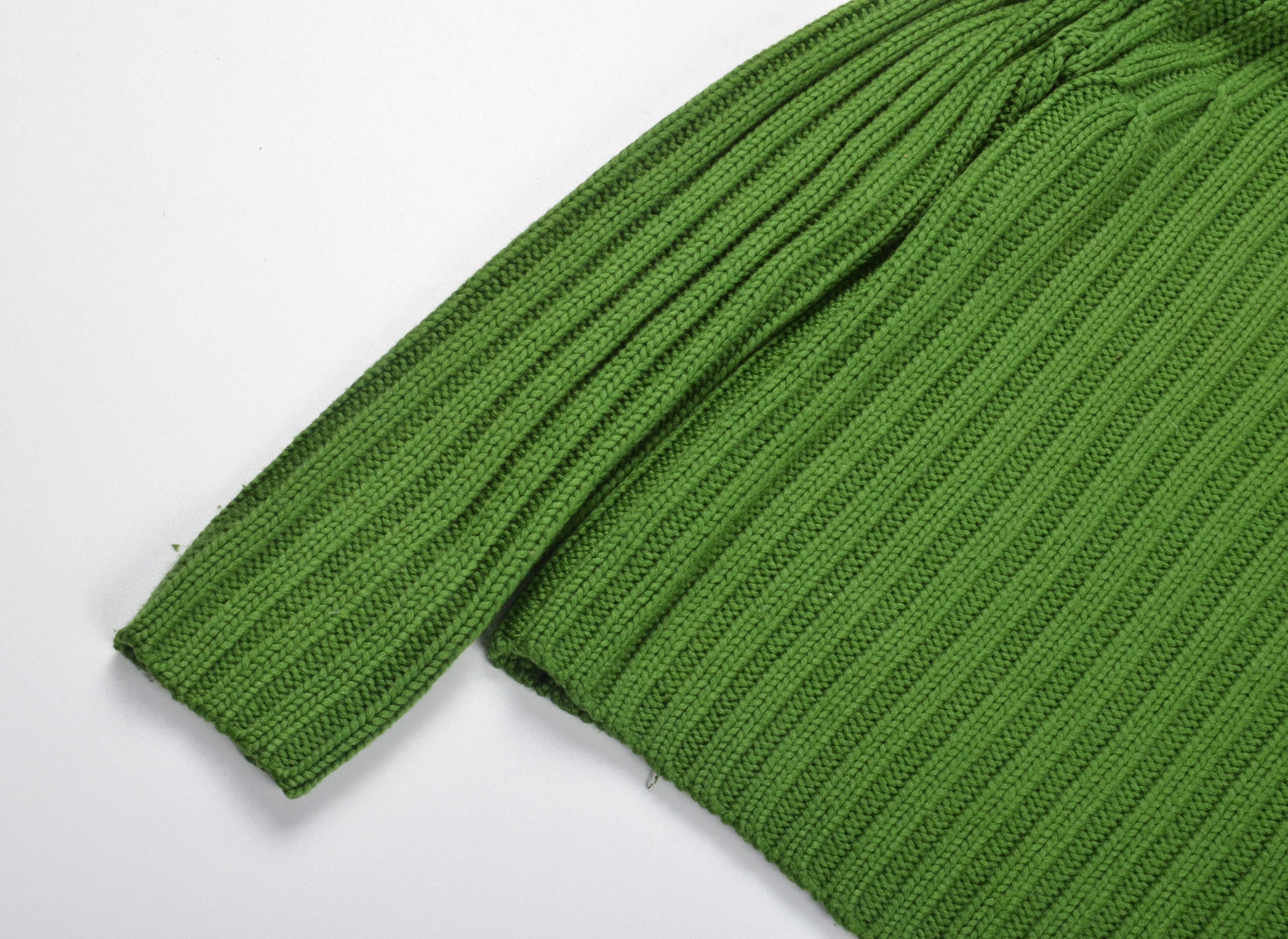 Cerruti 1881 Vintage Cerruti 1881 90's Ribbed Green Wool Blend Sweater Size S / US 4 / IT 40 - 5 Thumbnail