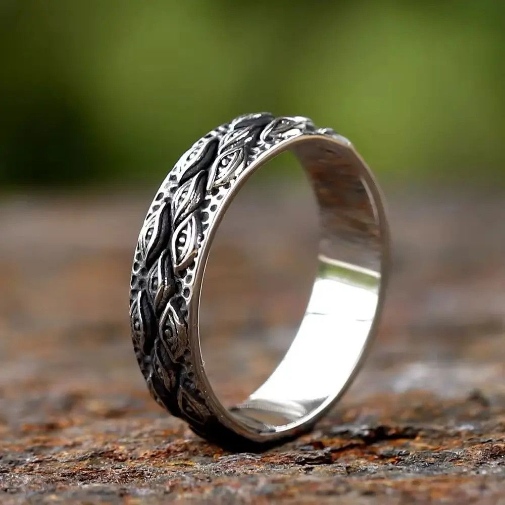 Jewelry Carved Eyes Ring (size 7-13) Size ONE SIZE - 6 Thumbnail