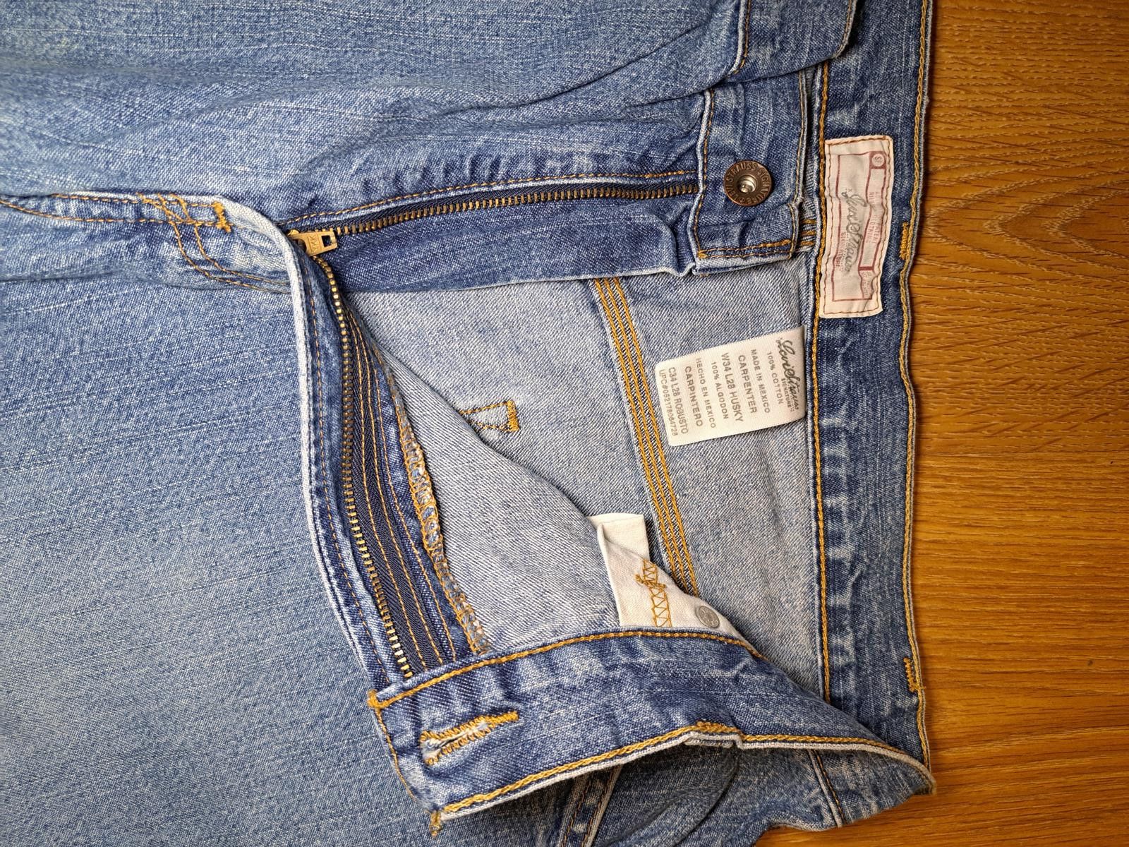 Levi's Levis Carpenter Denim Jeans Mens 34x28 Blue Cotton Husky Size US 34 / EU 50 - 4 Thumbnail