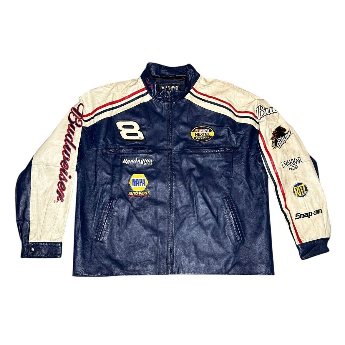 Budweiser × NASCAR × Wilsons Leather Vintage Rare Dale Earnhardt