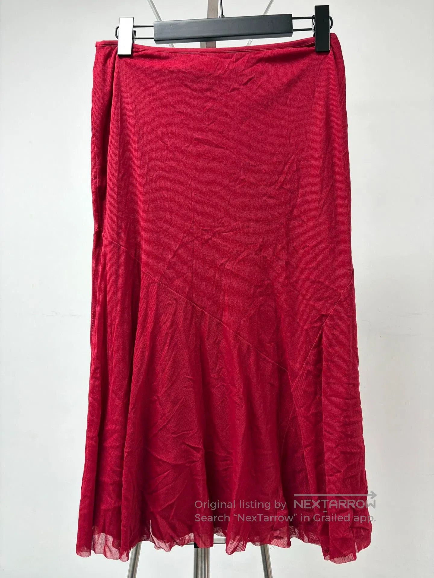 Vivienne Tam Vivienne Tam Red Embroidered Mesh Skirt. Size 23" - 3 Thumbnail